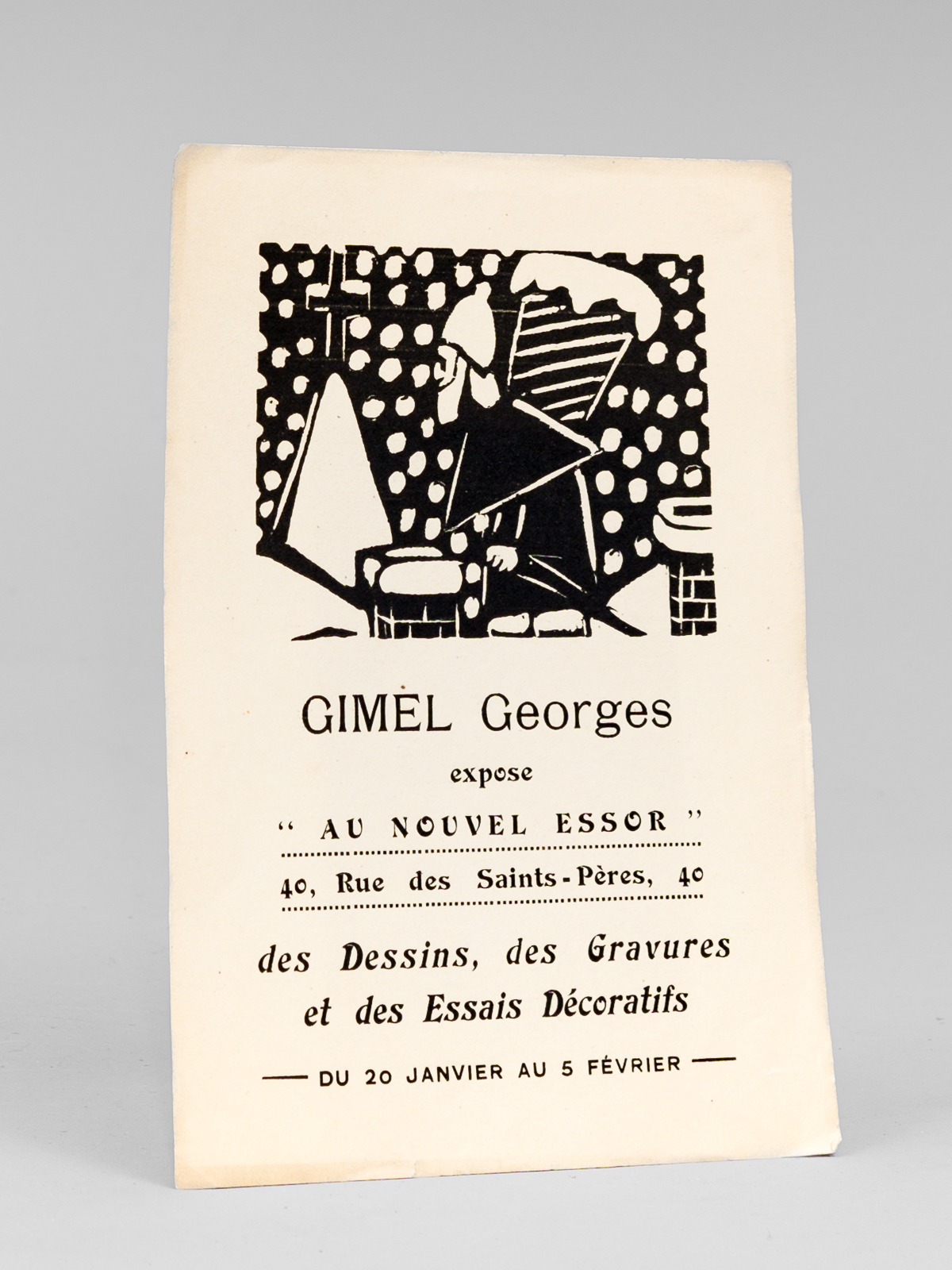 Gimel Georges expose "Au Nouvel Essor" 40 Rue des Saints …