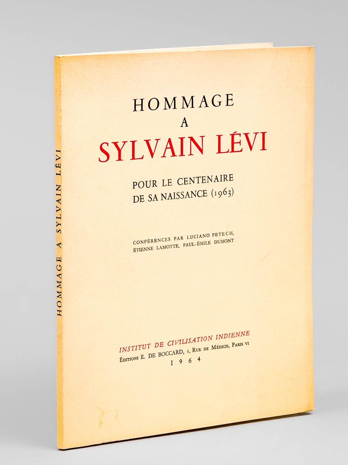 Hommage à Sylvain Lévi pour le centenaire de sa naissance …