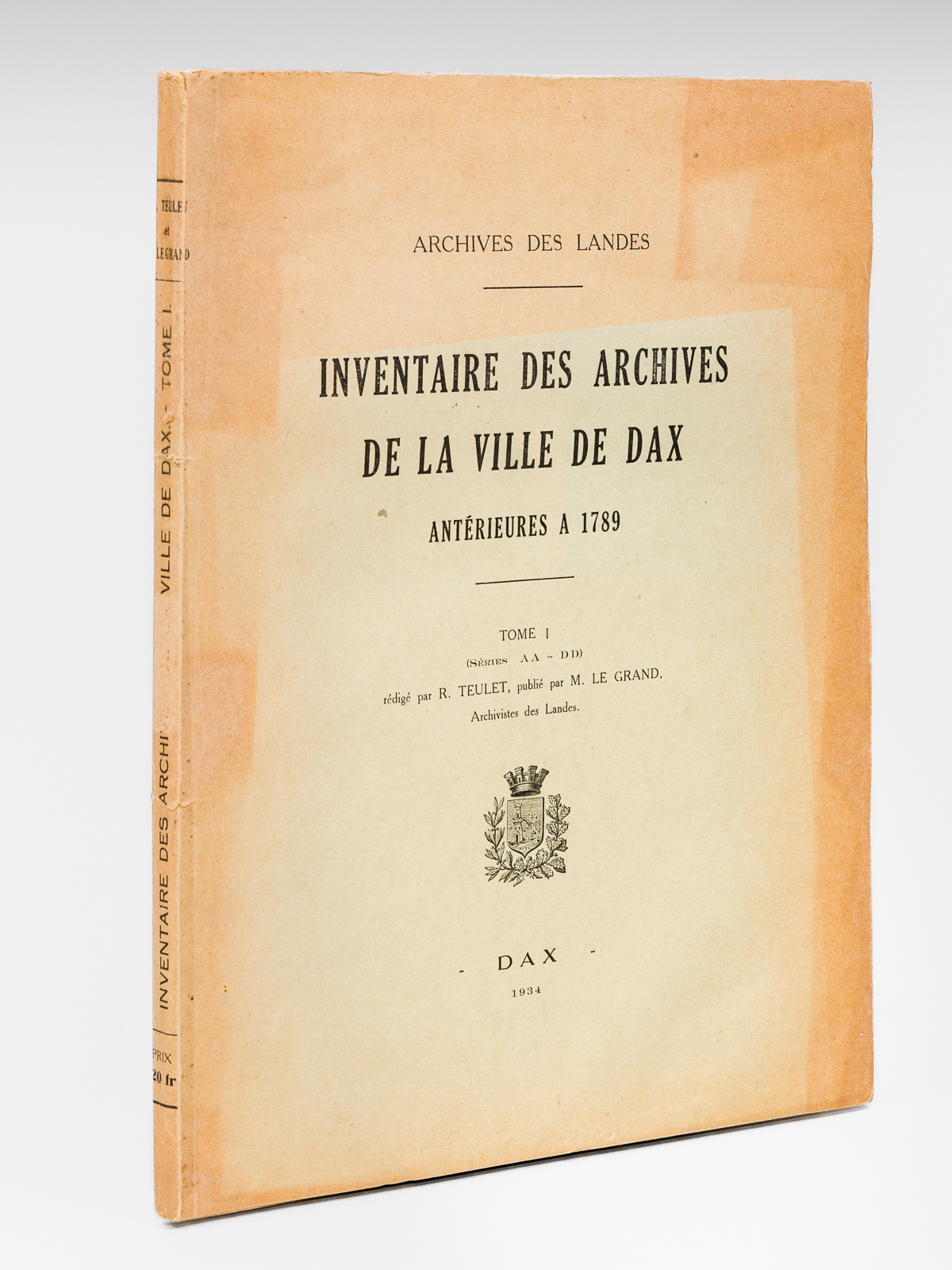 Inventaire des Archives de la Ville de Dax antérieures à …