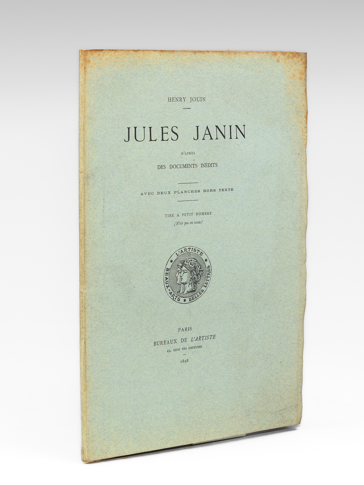 Jules Janin d'après des Documents inédits [ Edition originale - …