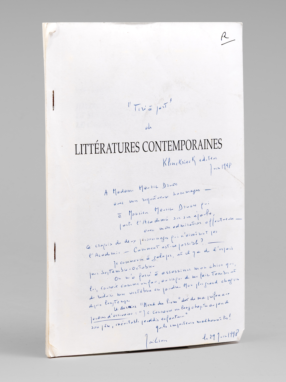 Julien Green et ses Contemporains : le cas Mauriac [ …