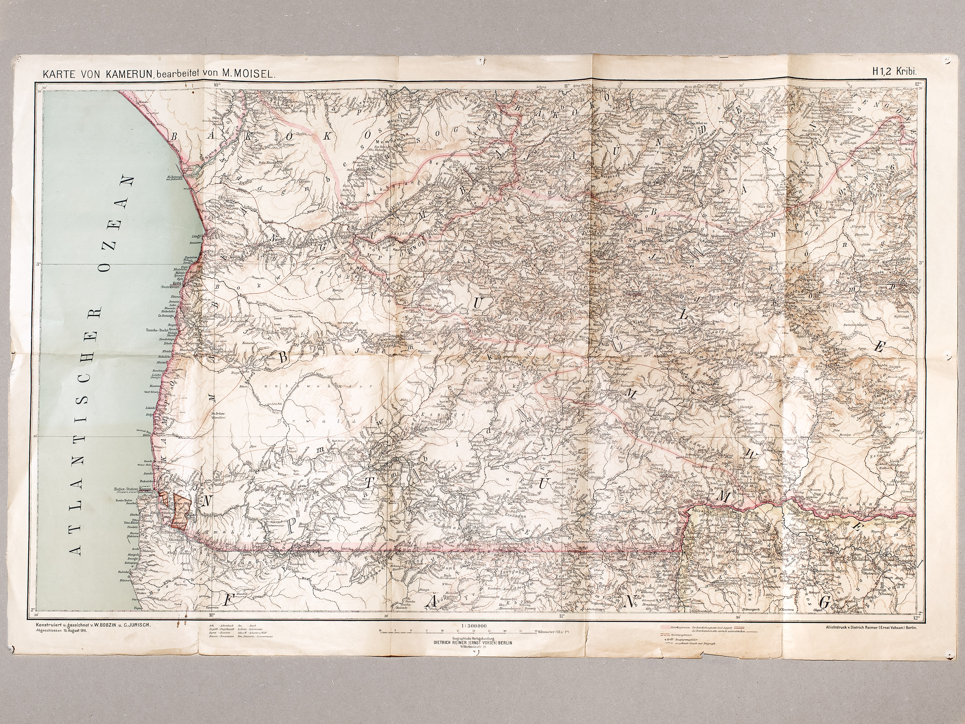 Karte von Kamerun, bearbeitet von M. Moisel H 1 , …