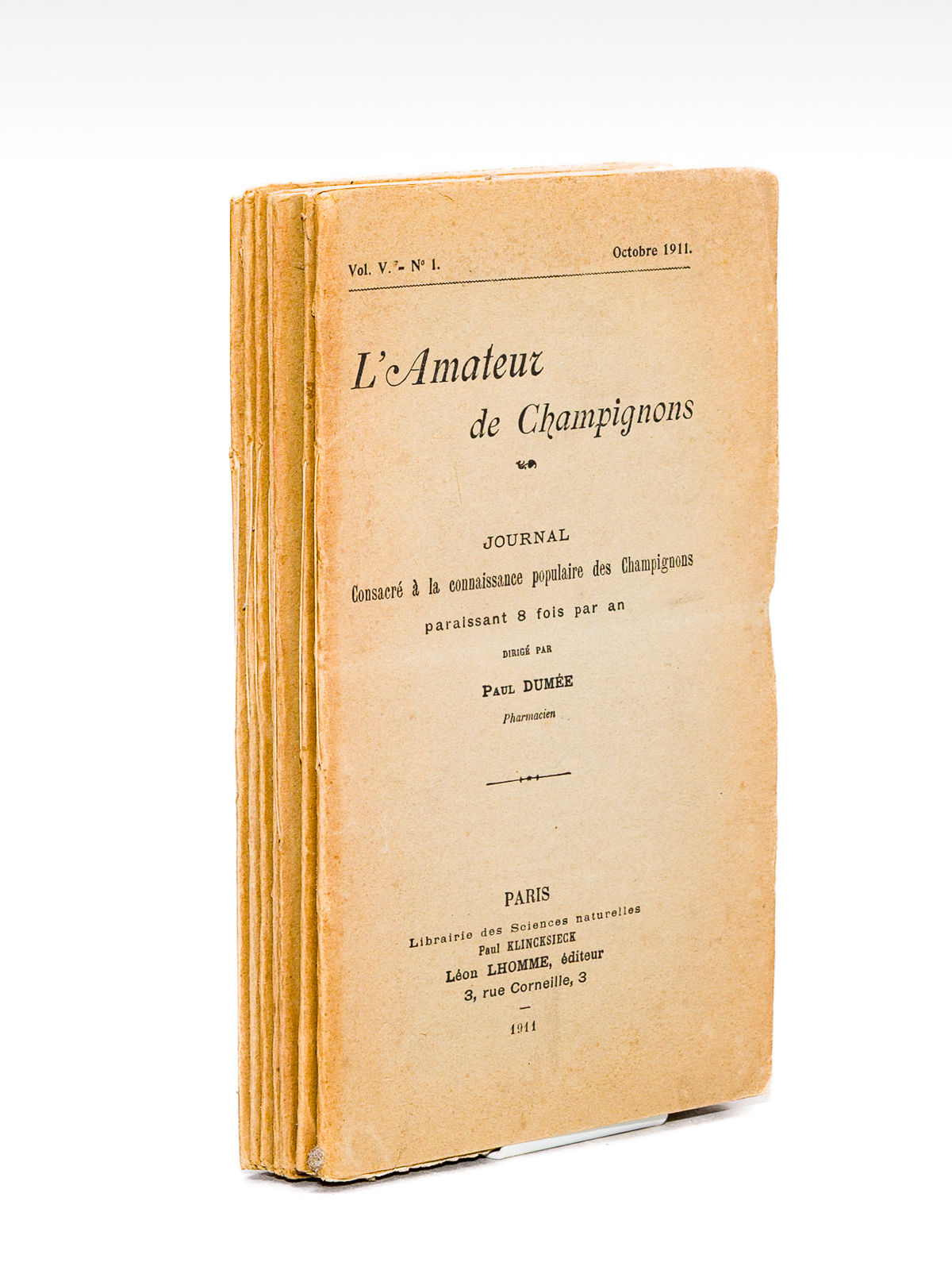 L'Amateur de Champignons ( Vol. V Octobre 1911 - Septembre …