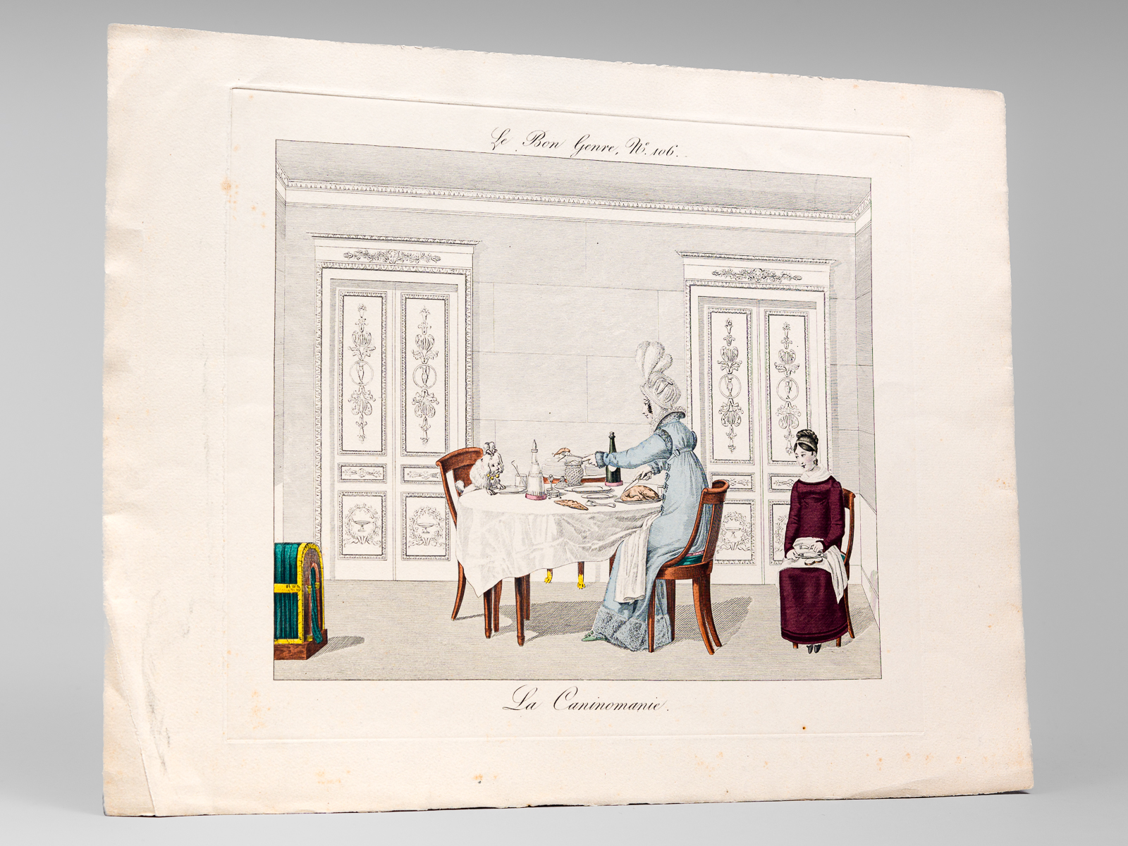 La Caninomanie [ Gravure en couleurs - Le Bon Genre …