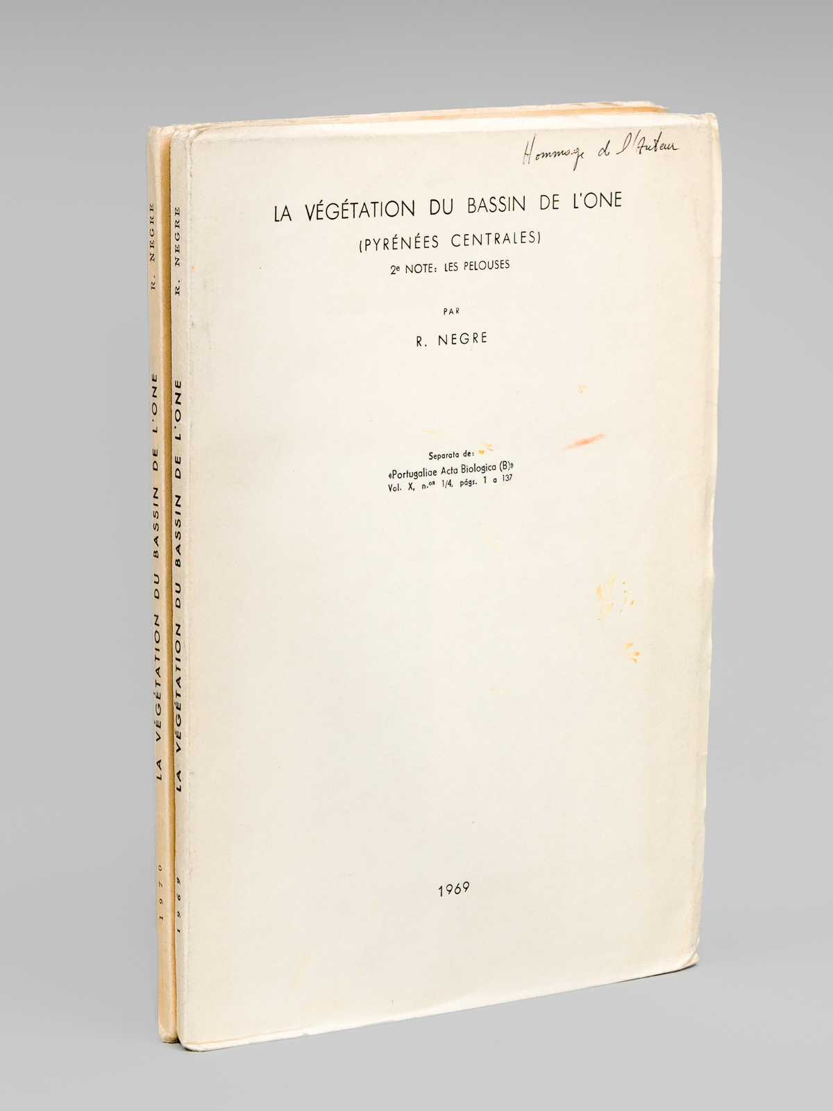 La Végétation du Bassin de l'One (Pyrénées Centrales) (2e Note …