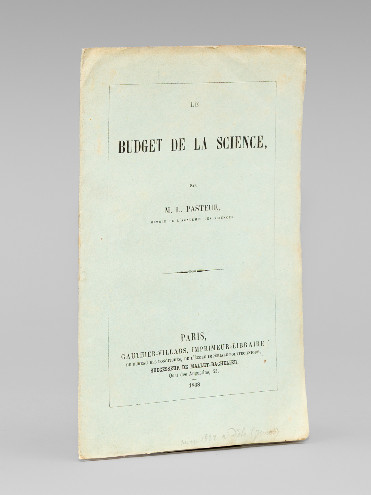 Le Budget de la Science [ Edition originale ]