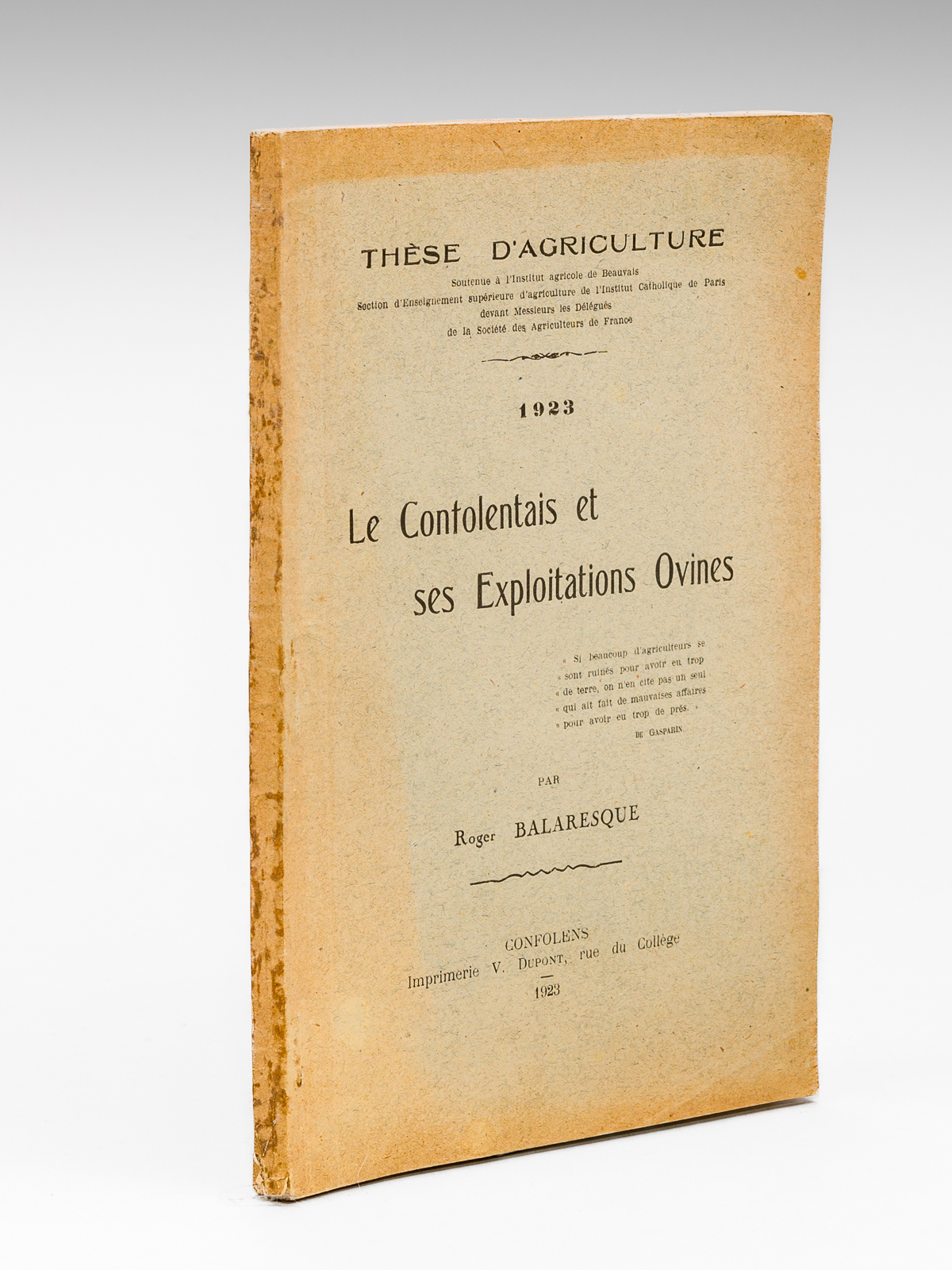 Le Confolentais et ses Exploitations ovines [ Edition originale - …