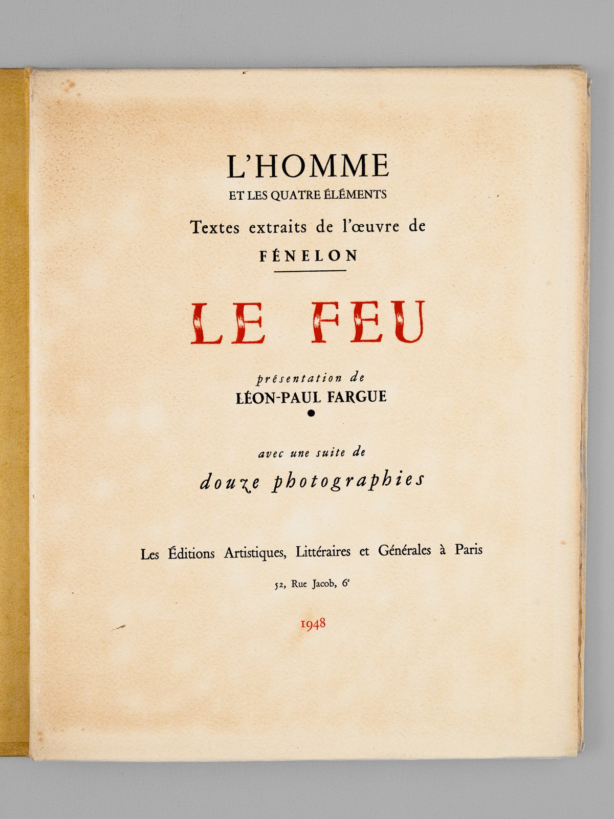 Le Feu , présentation de Léon-Paul Fargue [ L'Homme et …