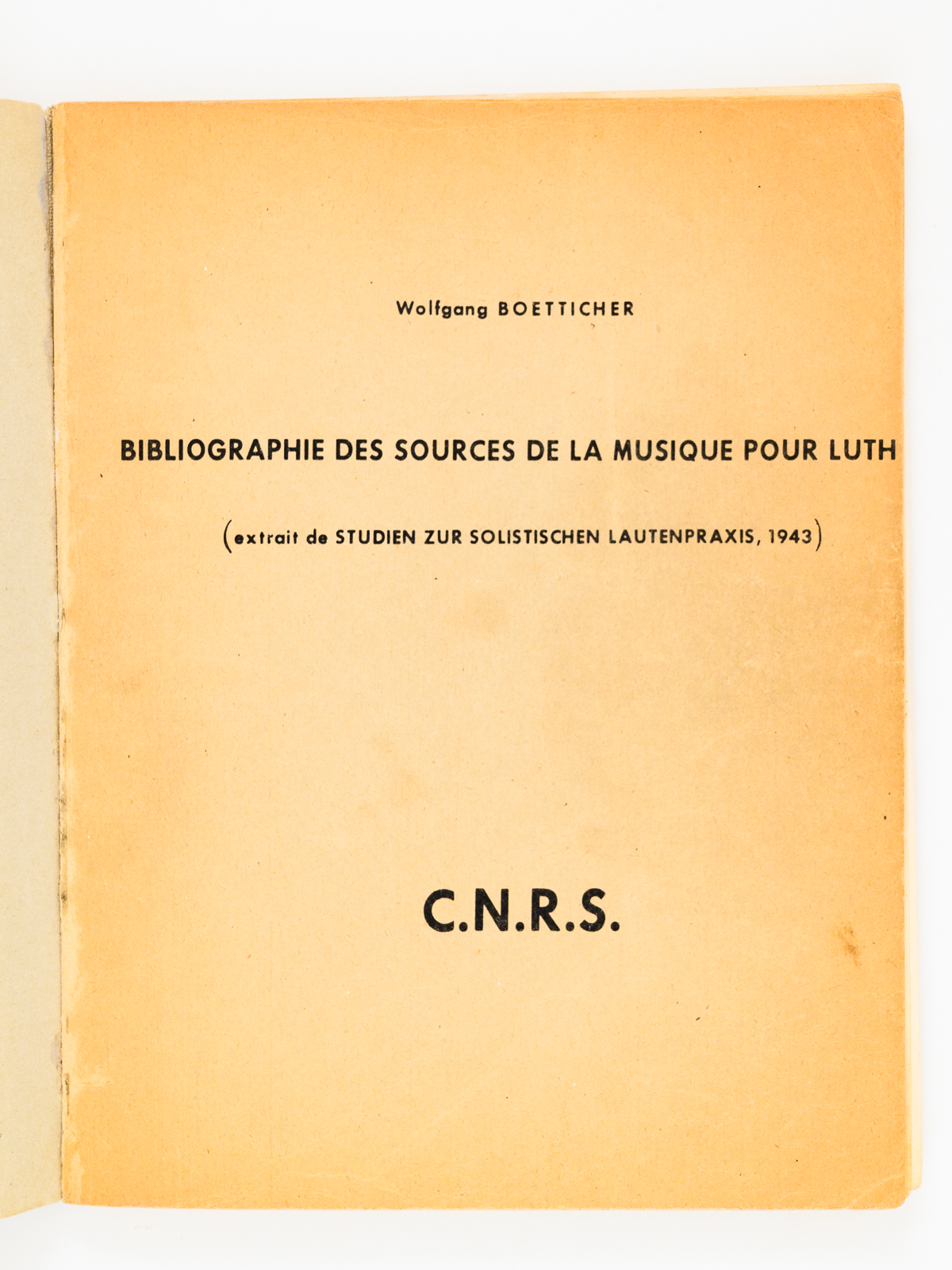 Le luth et sa musique. Bibliographie des sources de la …