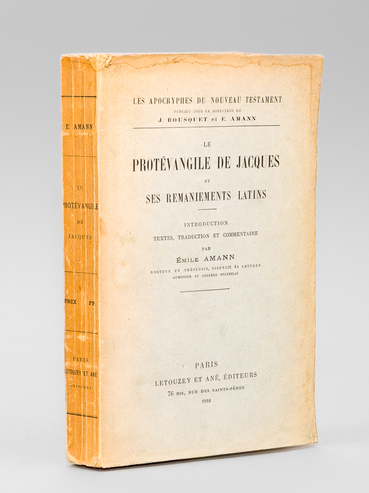 Le Protévangile de Jacques et ses remaniements latins. Introduction, textes, …