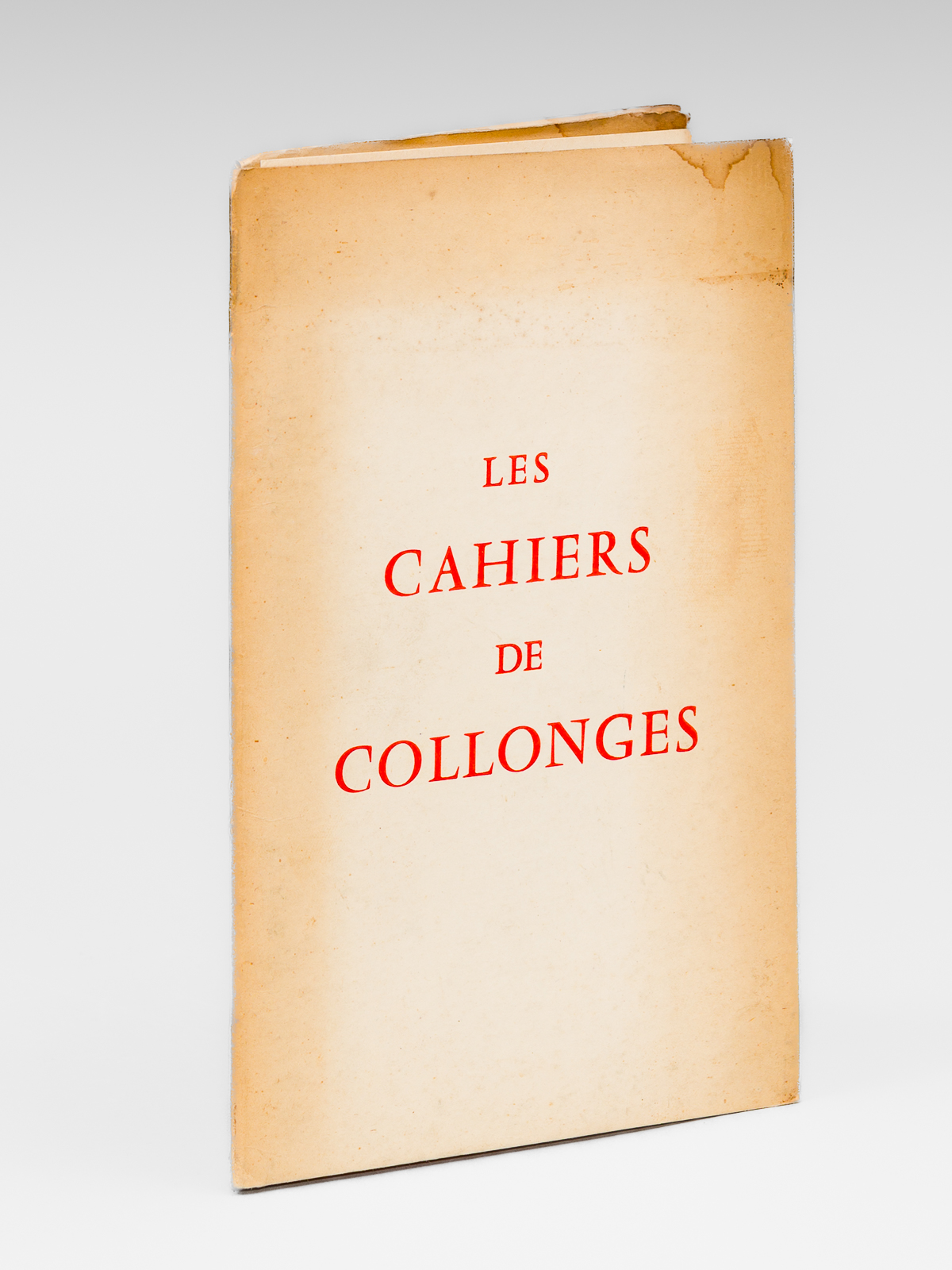 Les Cahiers de Collonges [ contient : ] Une journée …