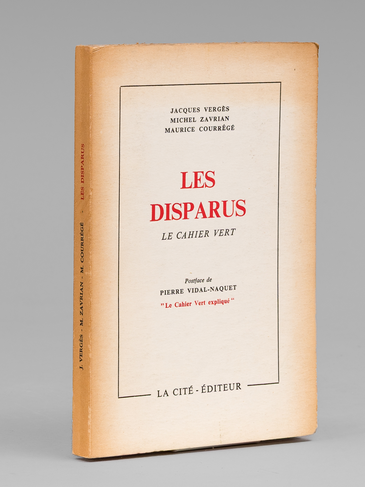 Les Disparus. Le Cahier Vert [ Edition originale ]