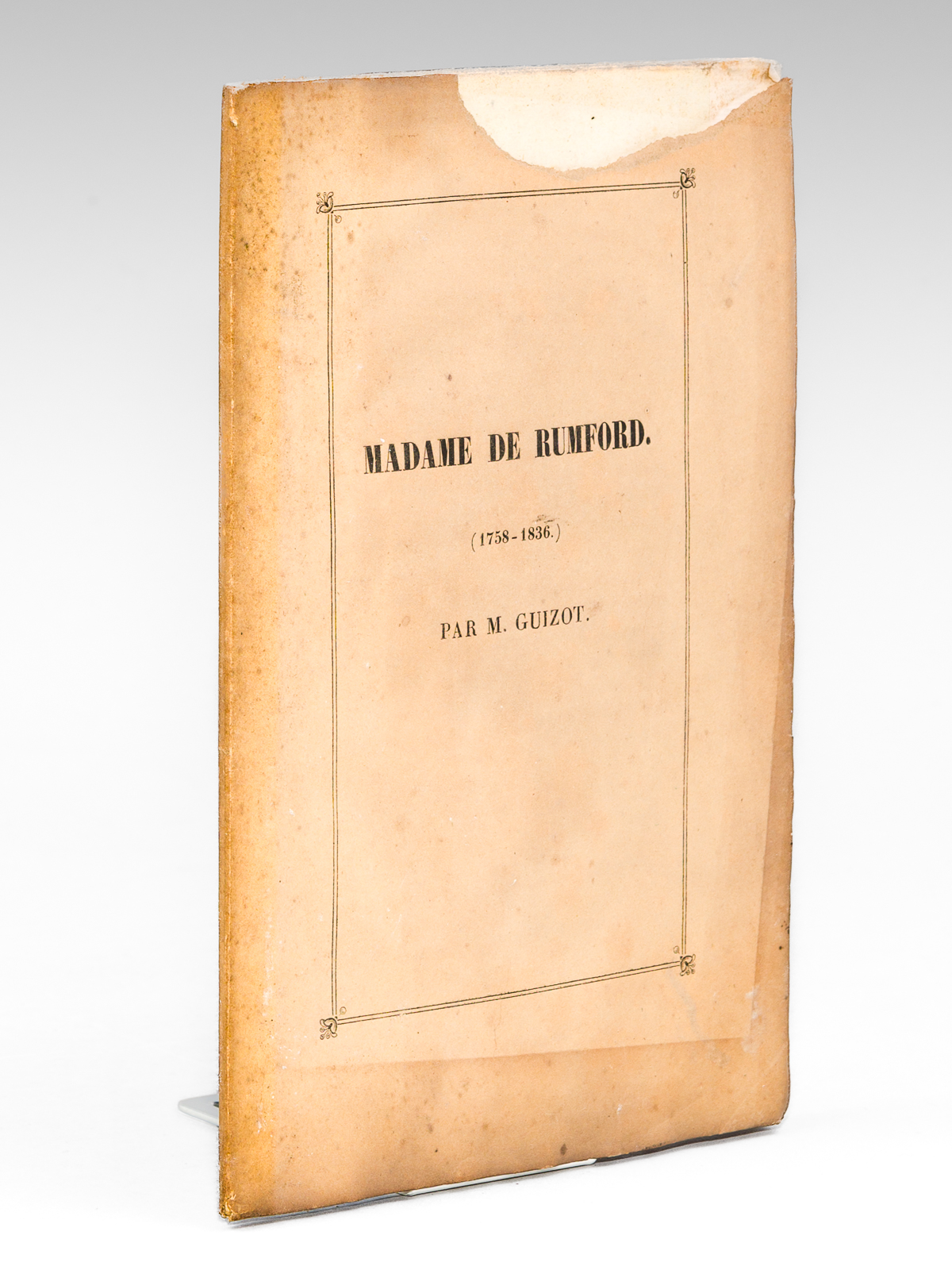 Madame de Rumford (1758-1836) [ Edition originale ]