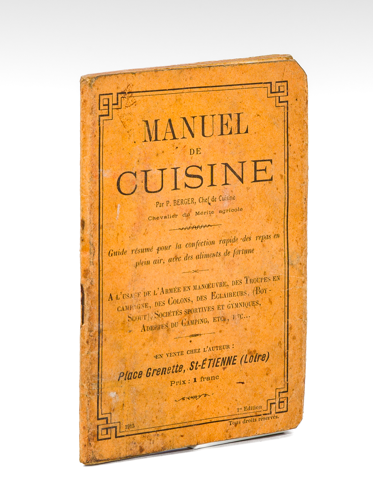 Manuel de Cuisine ,- Guide résumé pour la confection rapide …