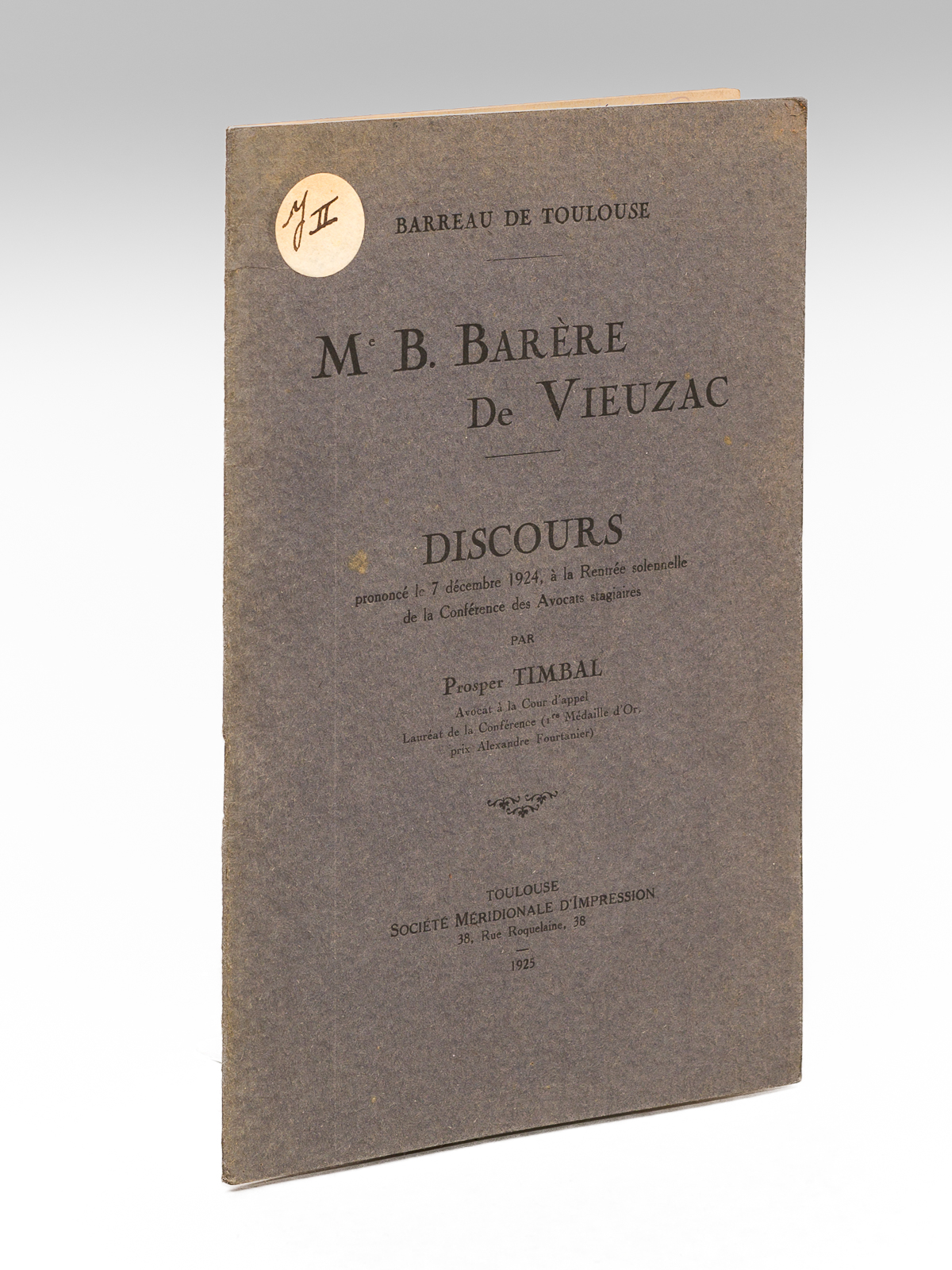 Me. B. Barère de Vieuzac. Discours prononcé le 7 décembre …