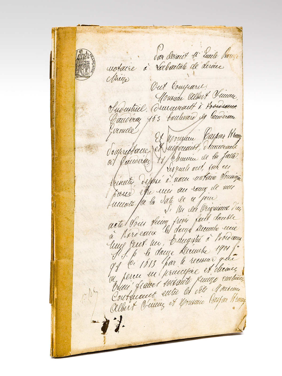 [ Mines d'Alzen ] Acte notarié (expédition). Statuts constitutifs de …