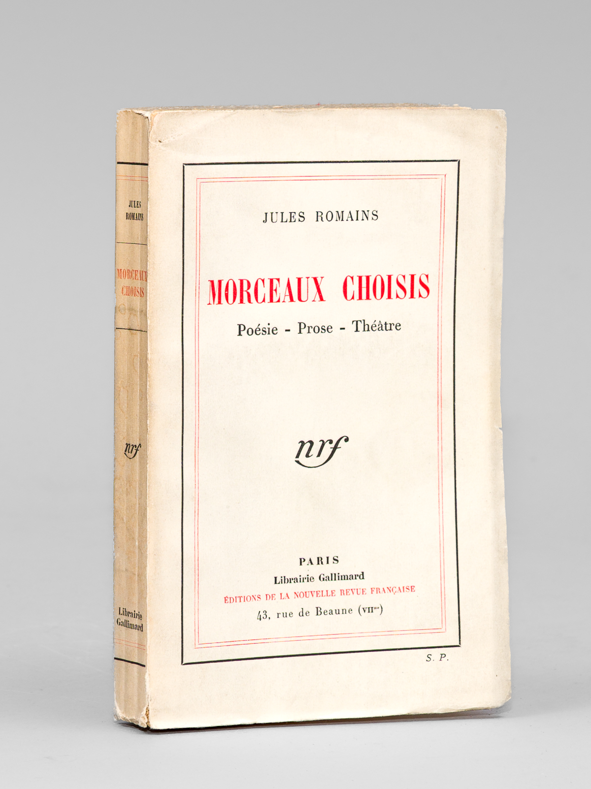 Morceaux choisis. Poésie - Prose - Théâtre [ Livre dédicacé …