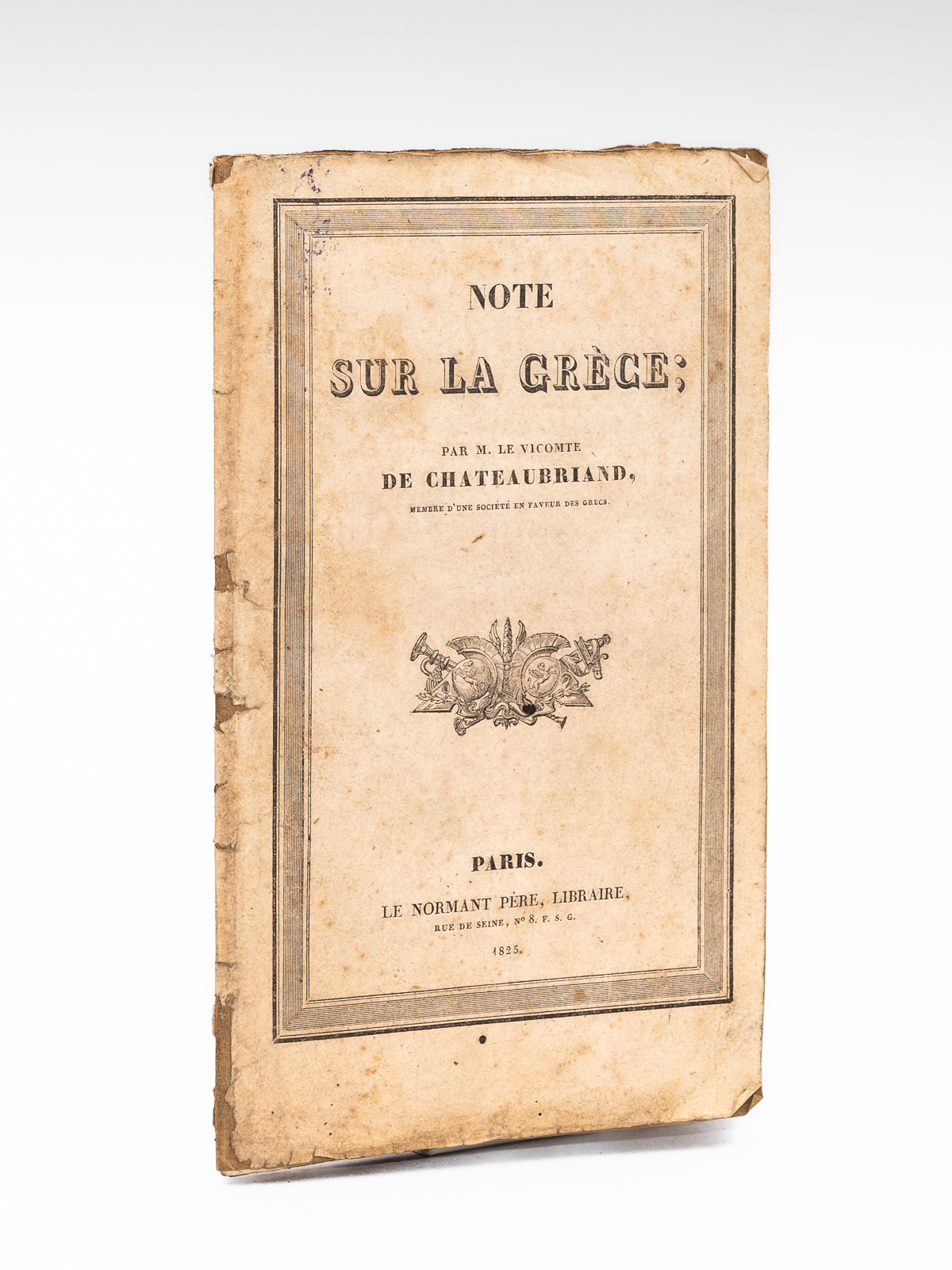 Note sur la Grèce, par M. le Vicomte de Chateaubriand, …