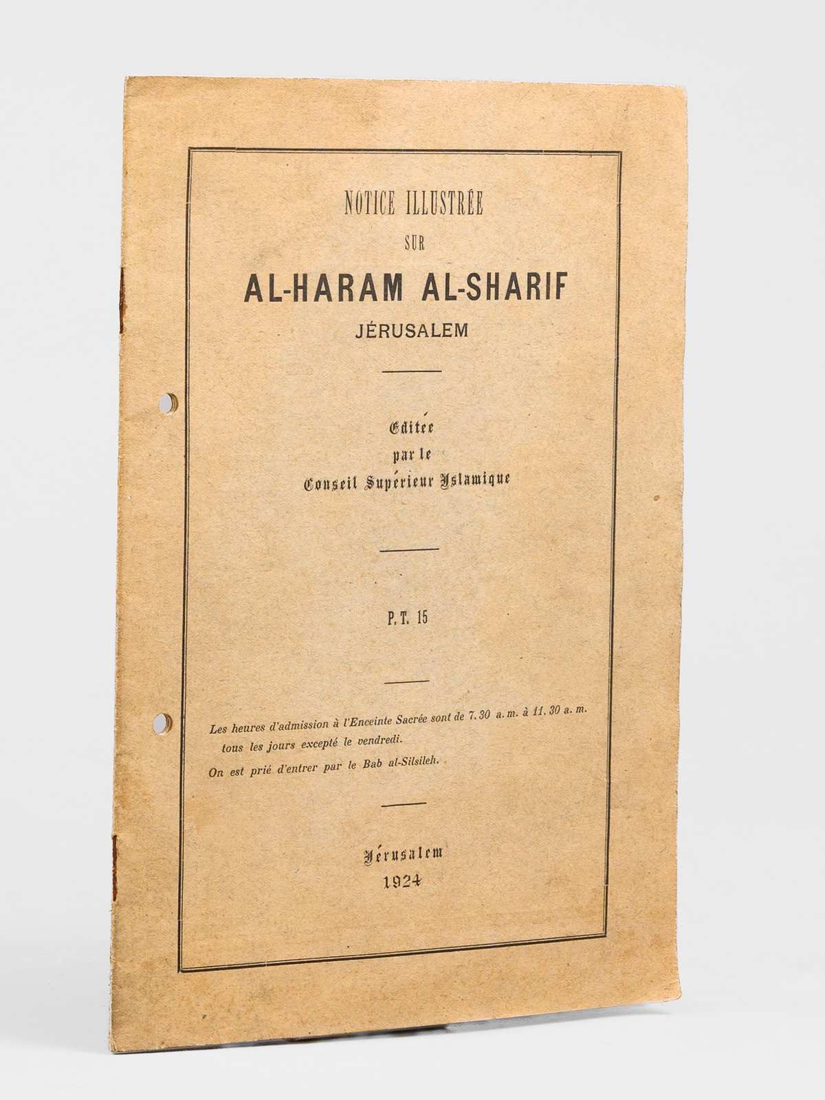 Notice illustrée sur Al-Haram Al-Sharif Jérusalem