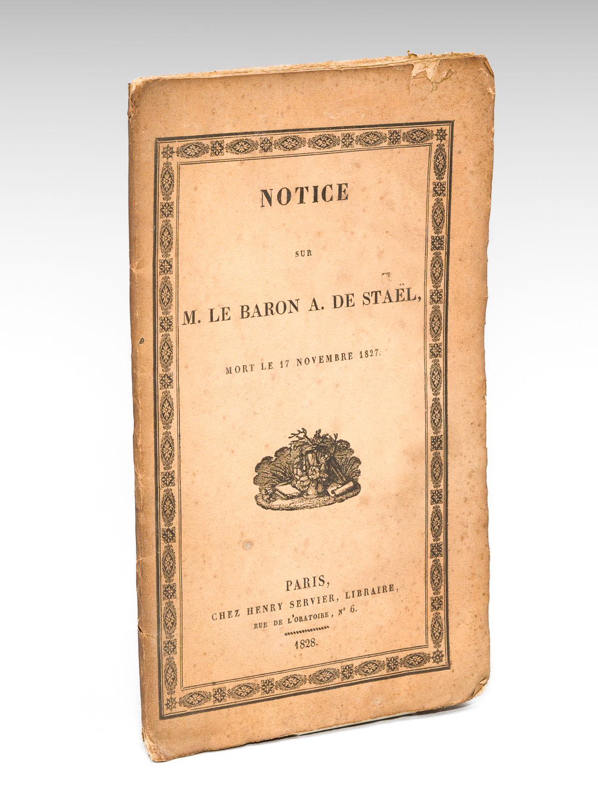 Notice sur le Baron A. de Staël, mort le 17 …