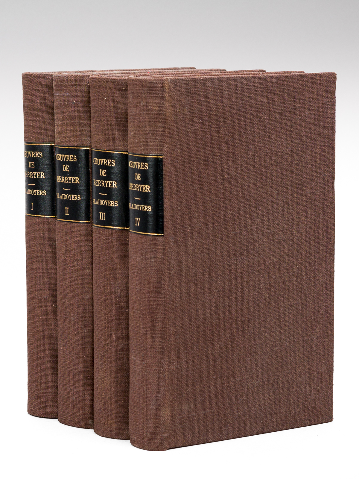 Oeuvres de Berryer. Plaidoyers (4 Tomes - Complet) Tome I …