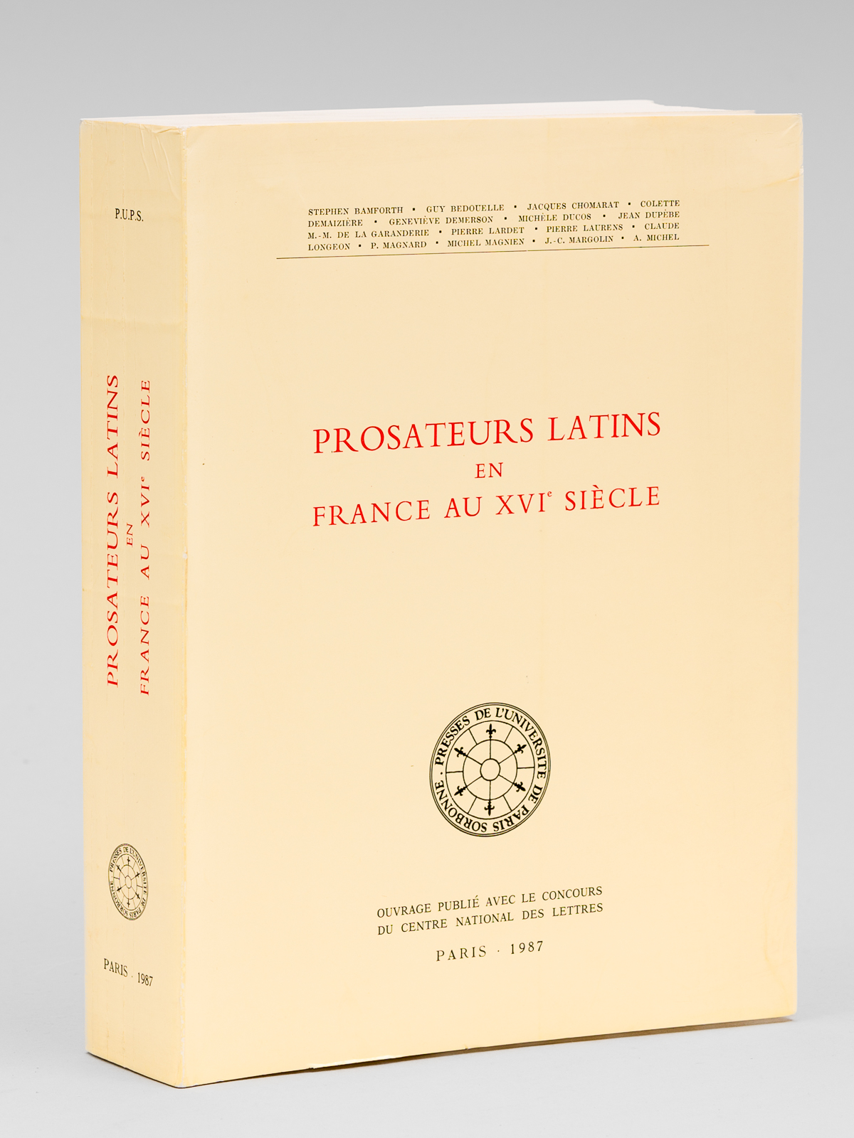 Prosateurs Latins en France au XVIe siècle.