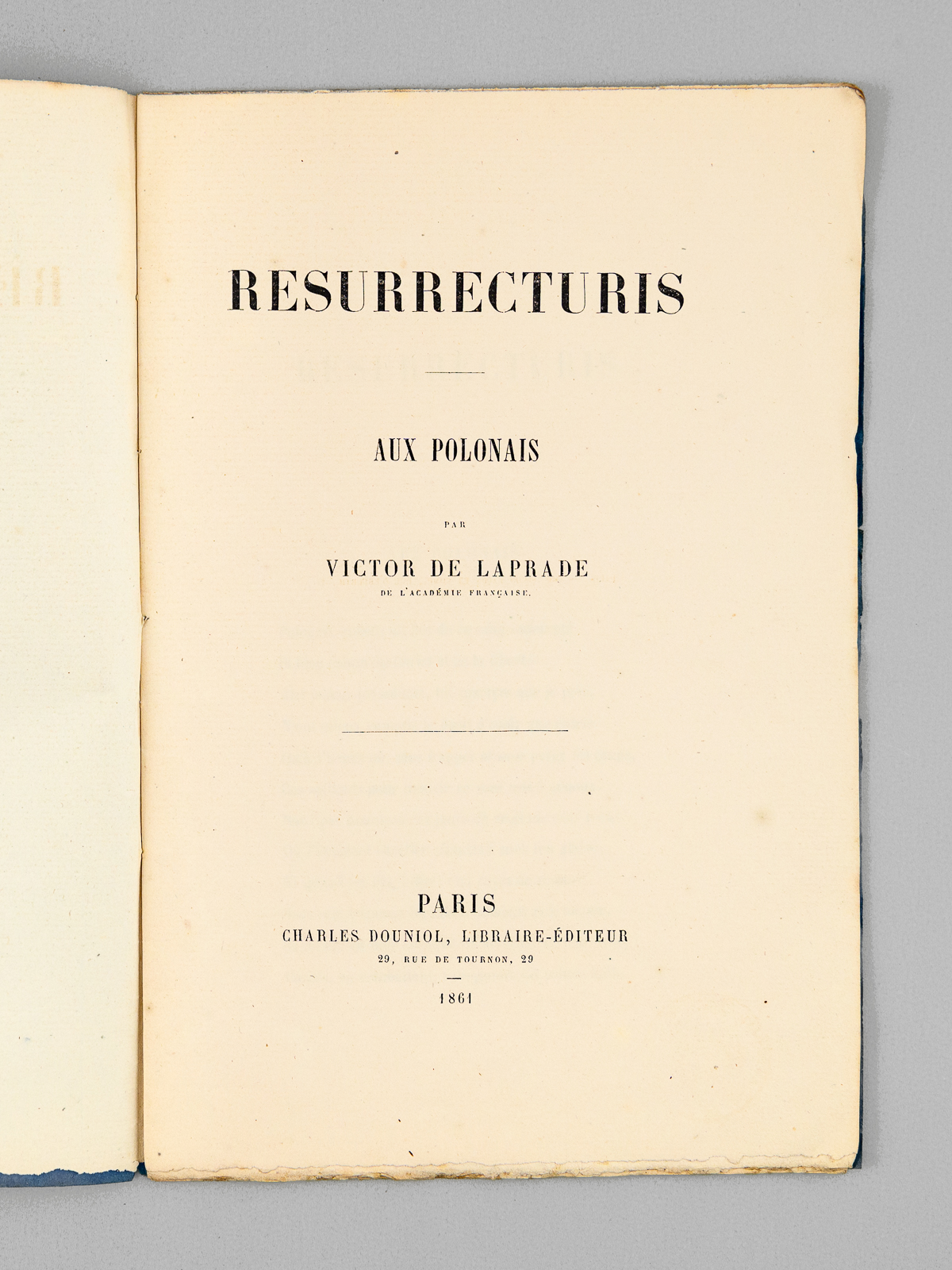 Resurrecturis. Aux Polonais [ Edition originale ]