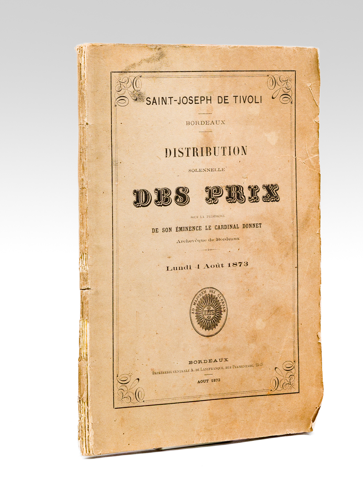 Saint-Joseph-de-Tivoli. Distribution solennelle des Prix sous la Présidence de son …
