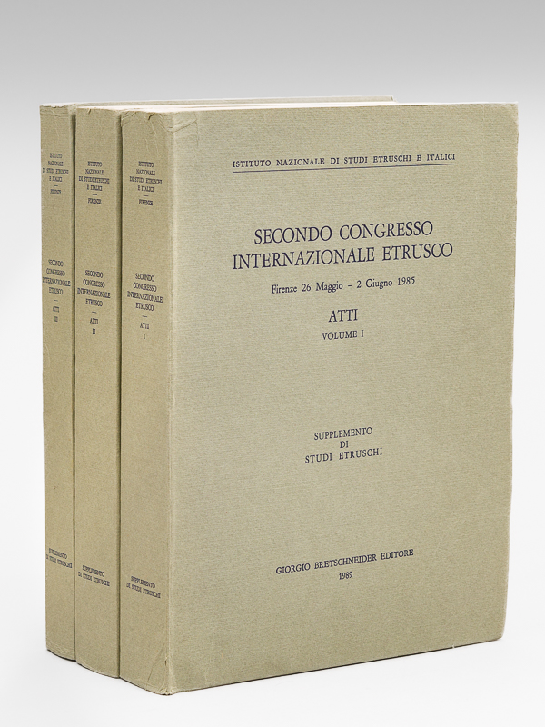 Secondo Congresso Internazionale Etrusco Firenze 26 Maggio - 2 Giugno …