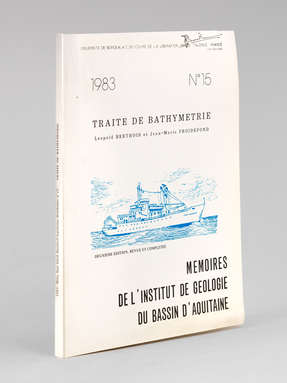 Traité de Bathymétrie (Mémoires de l'Institut de Géologie du Bassin …