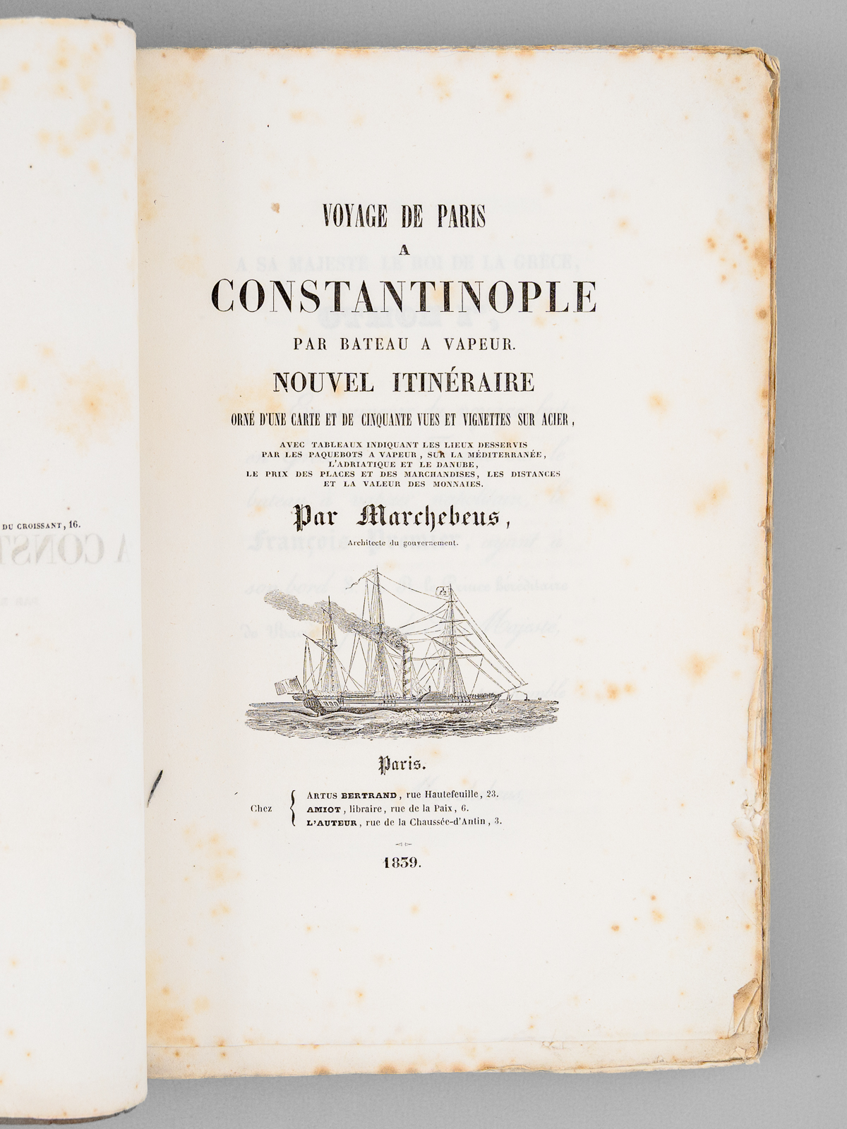 Voyage de Paris a Constantinople par Bateau à Vapeur [ …