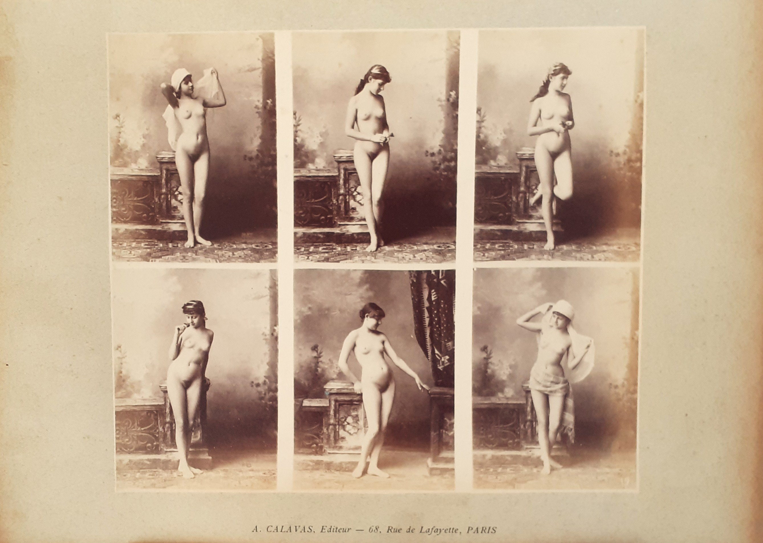 6 immagini Studi di nudo femminile ad uso dei pittori …