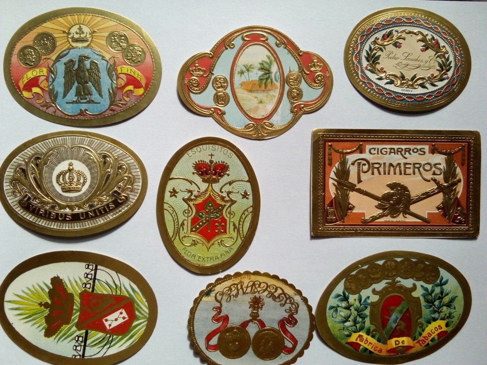 9 Etichette tabacco e varie