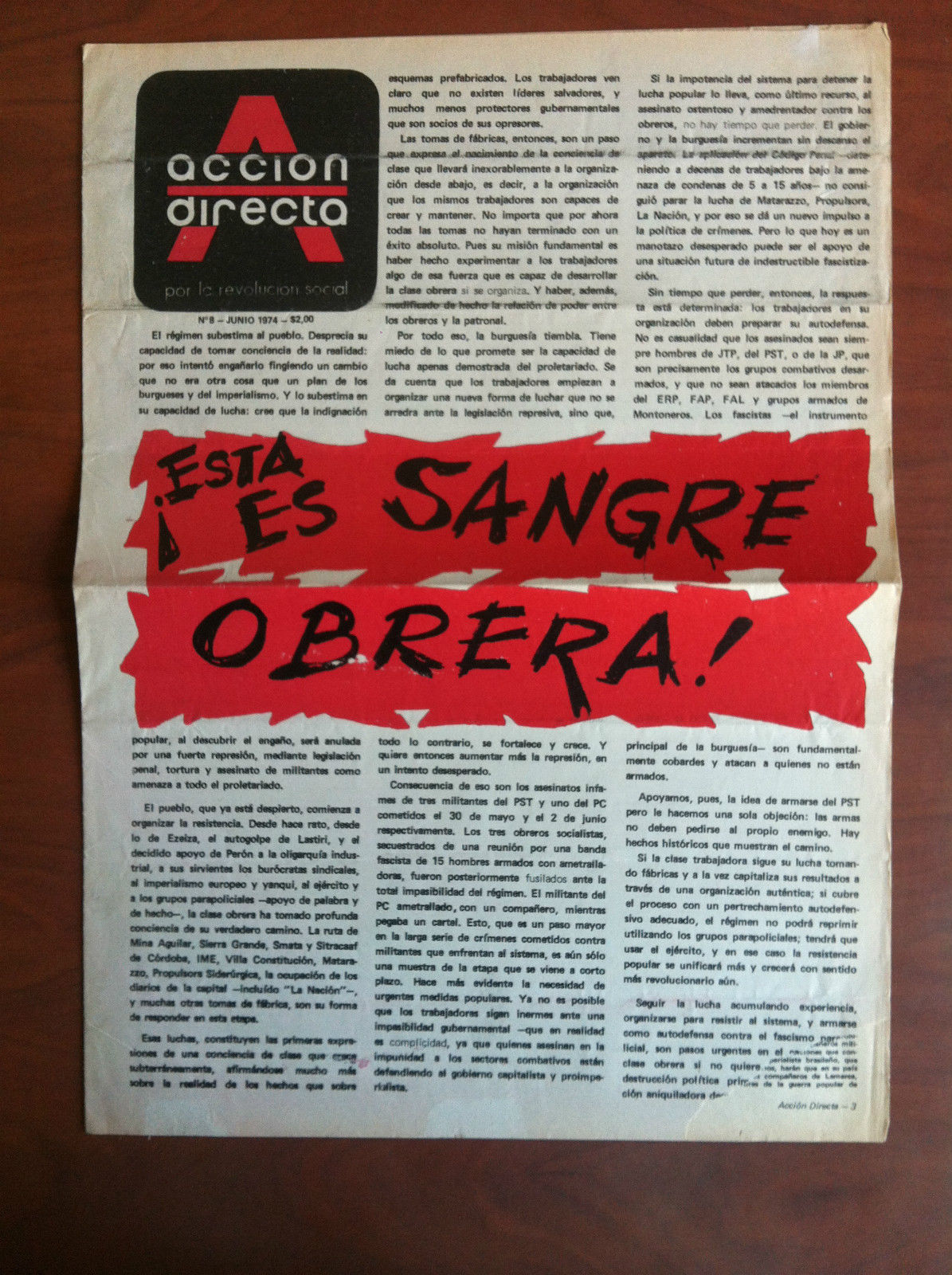 Accion directa por la revolucion social Nro 8 Junio de …