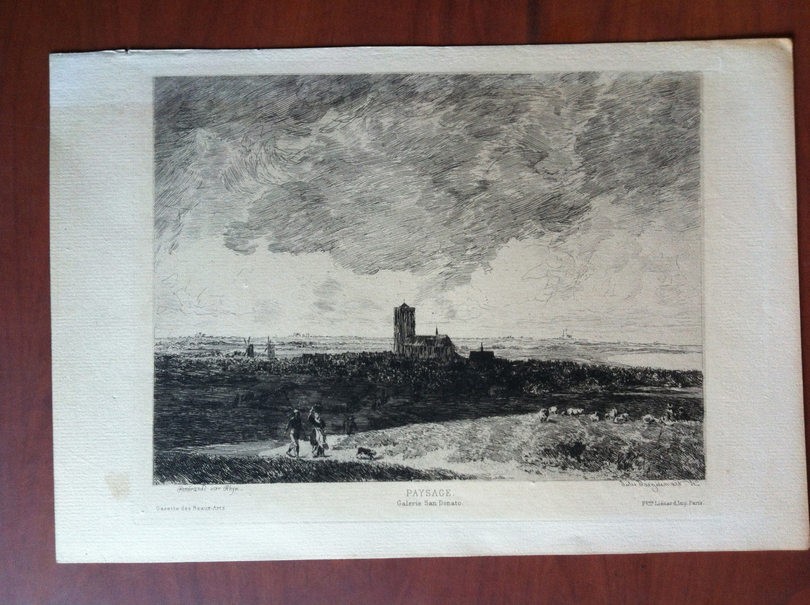 Acquaforte originale metà '800 Rembrandt Jules Jacquemart - E13375