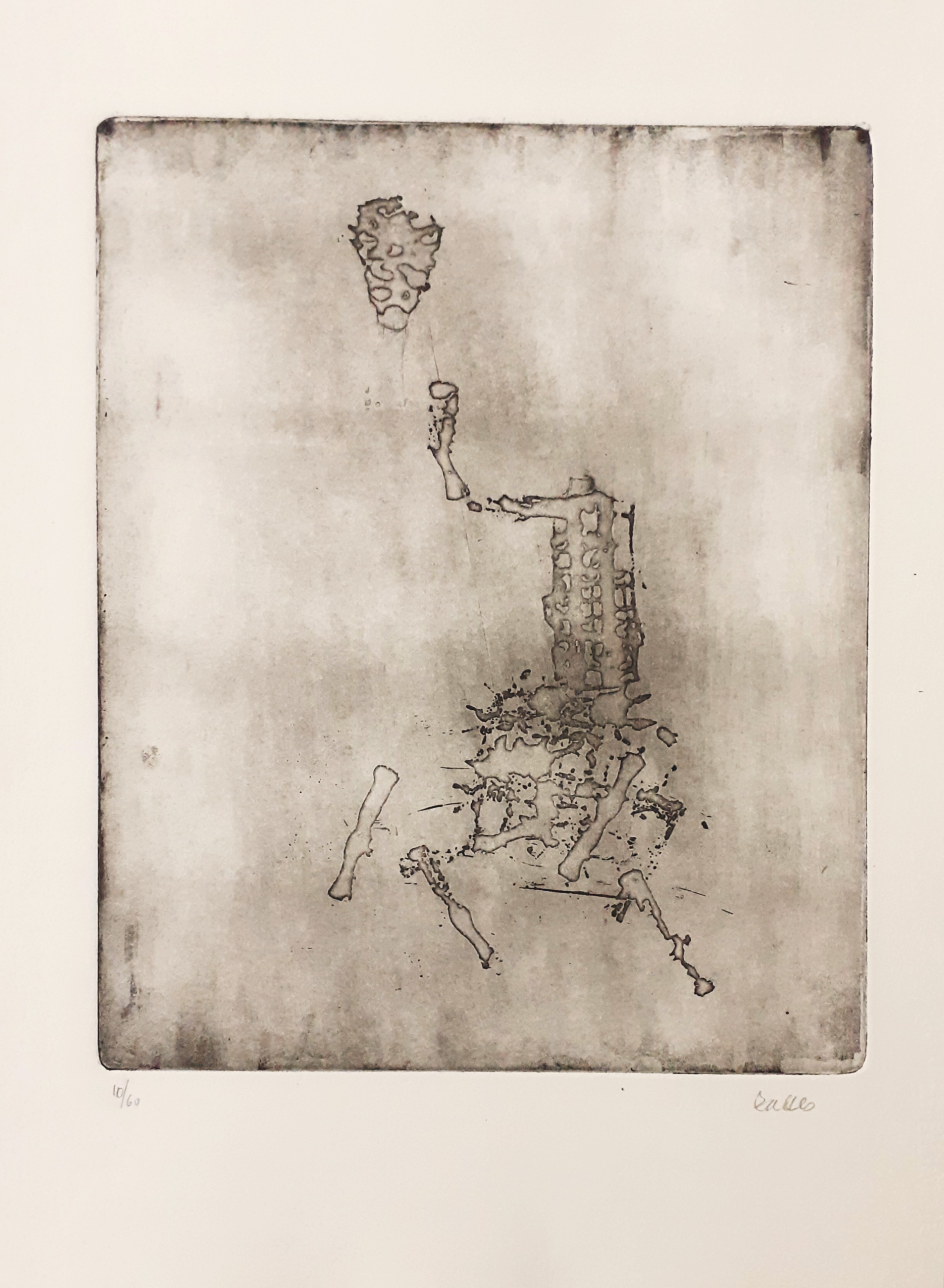 Acquatinta di Mario Lattes serie Don Chisciotte