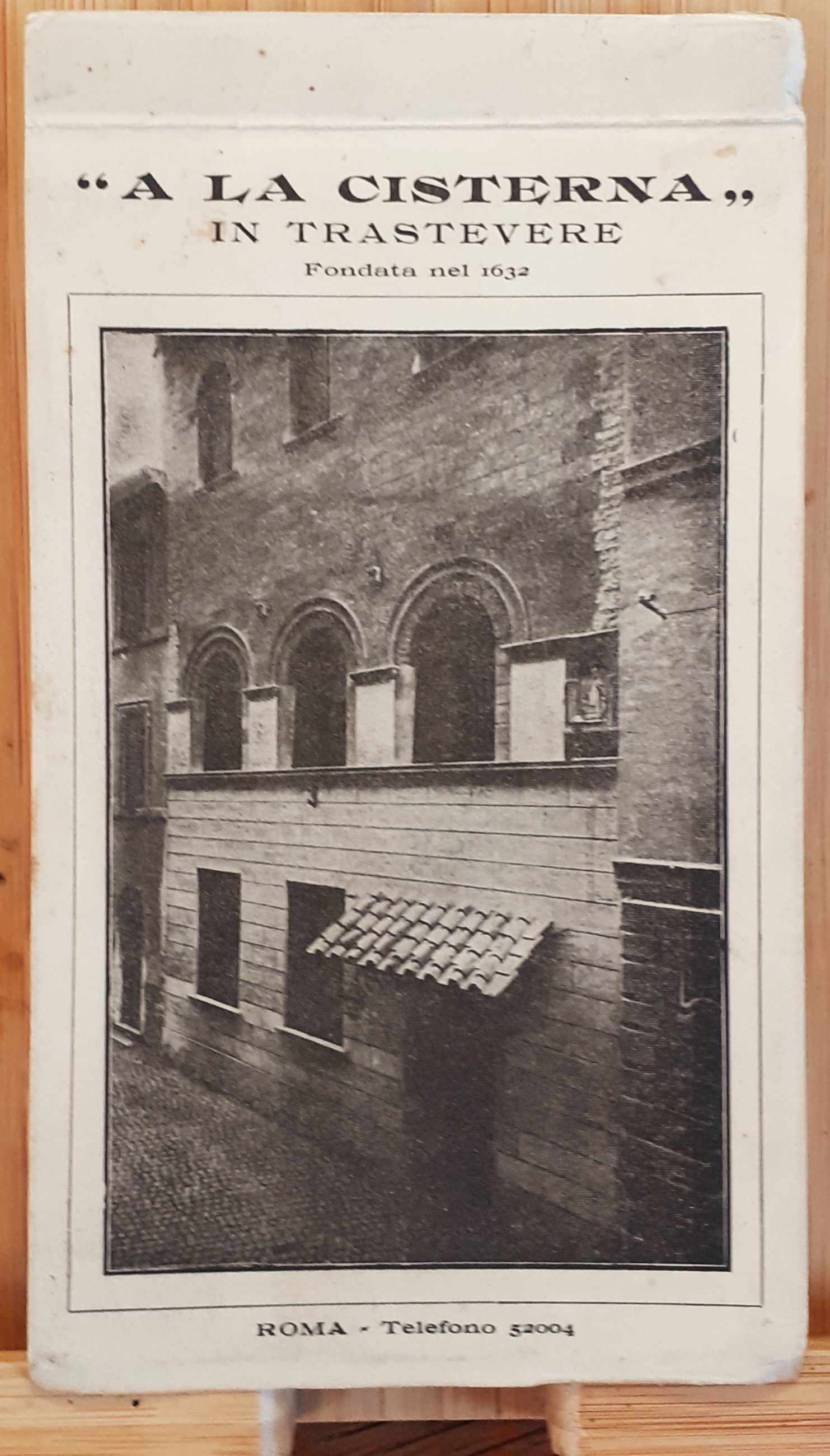 album contenente 13 cartoline Ristorante "A La Cisterna" Roma 1930 …