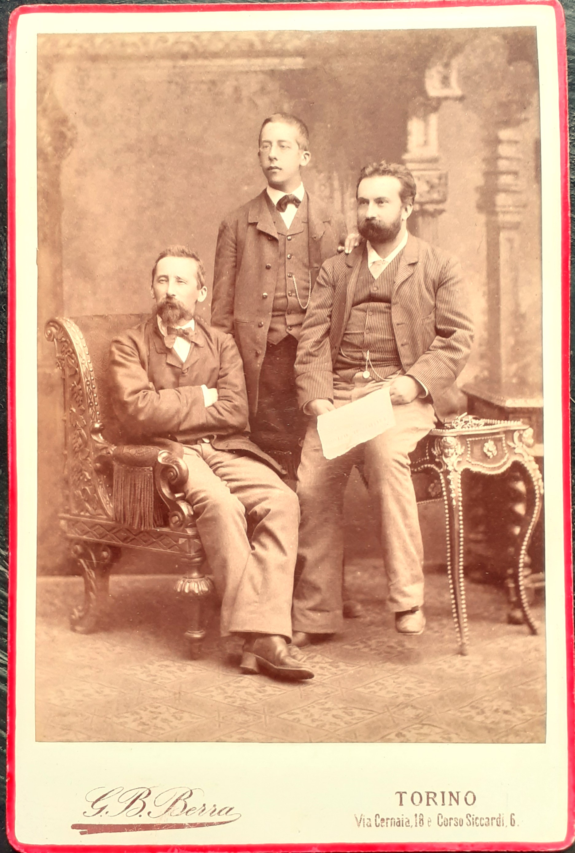 Albumina formato cabinet G.B. Berra fotografo 1885 ca.