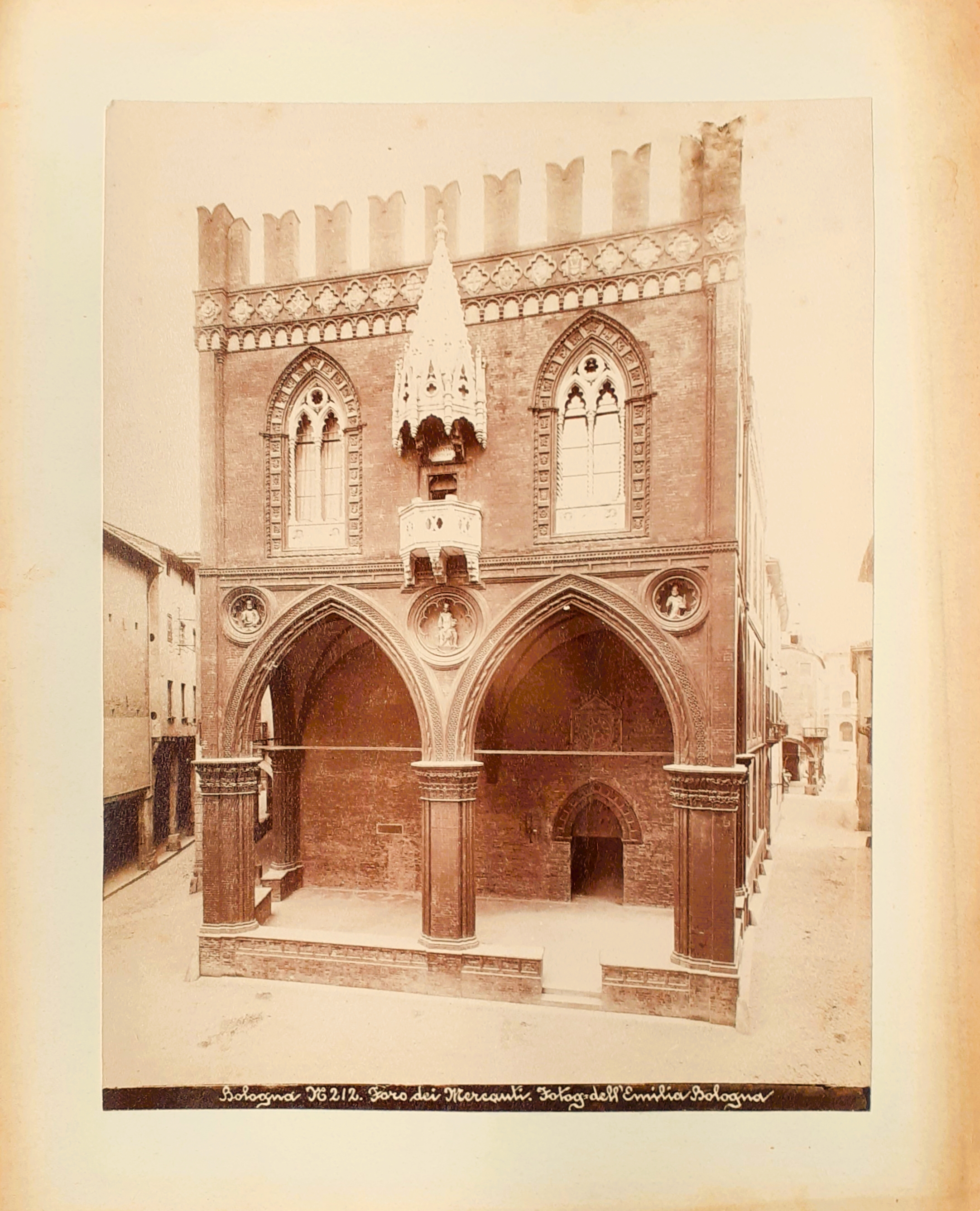 Albumina originale Bologna Foro dei Mercanti - Fotog. dell'Emilia di …