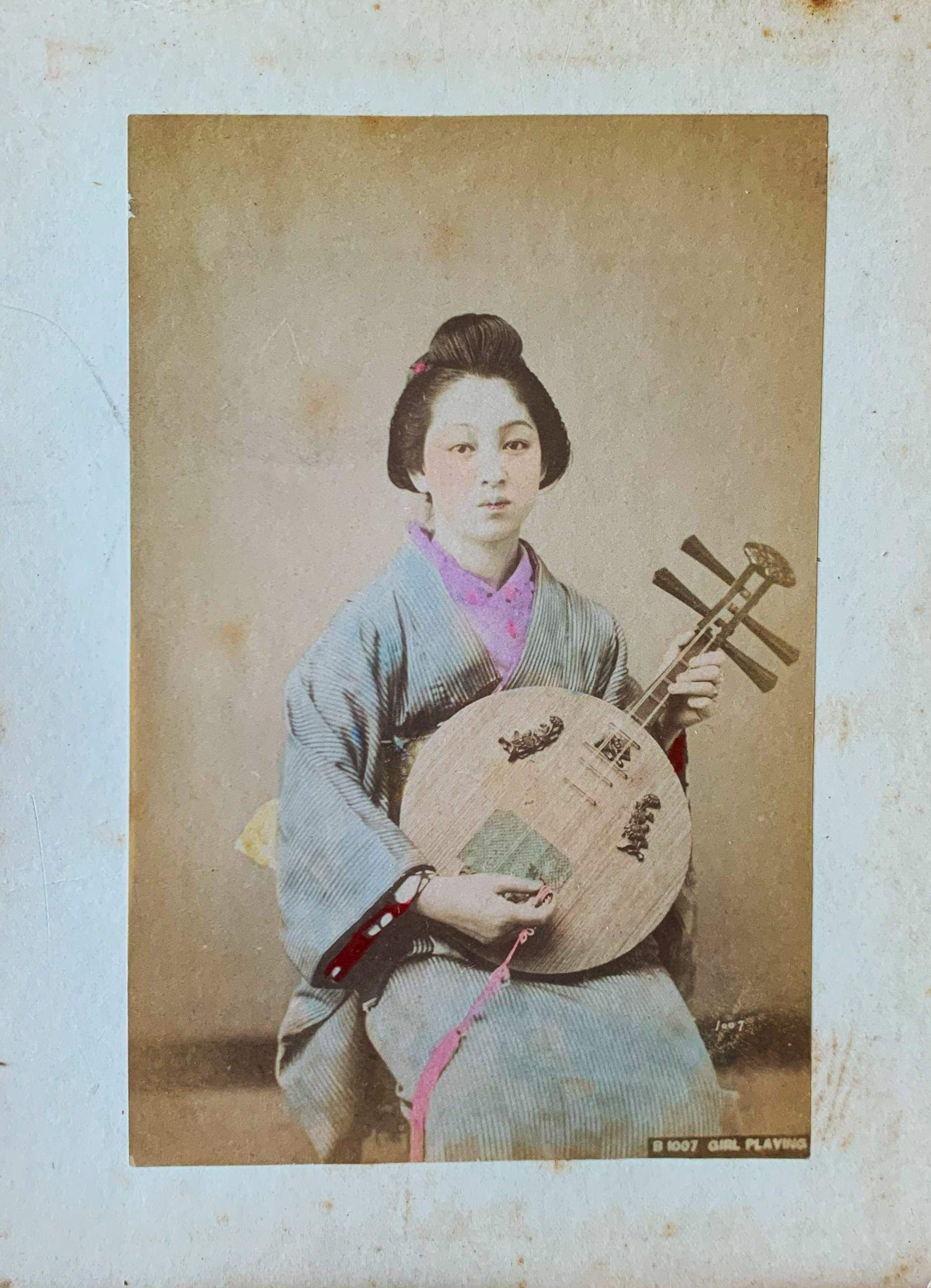 Albumina originale Girl Playng attribuita al fotografo Austriaco Von Rthenitz …