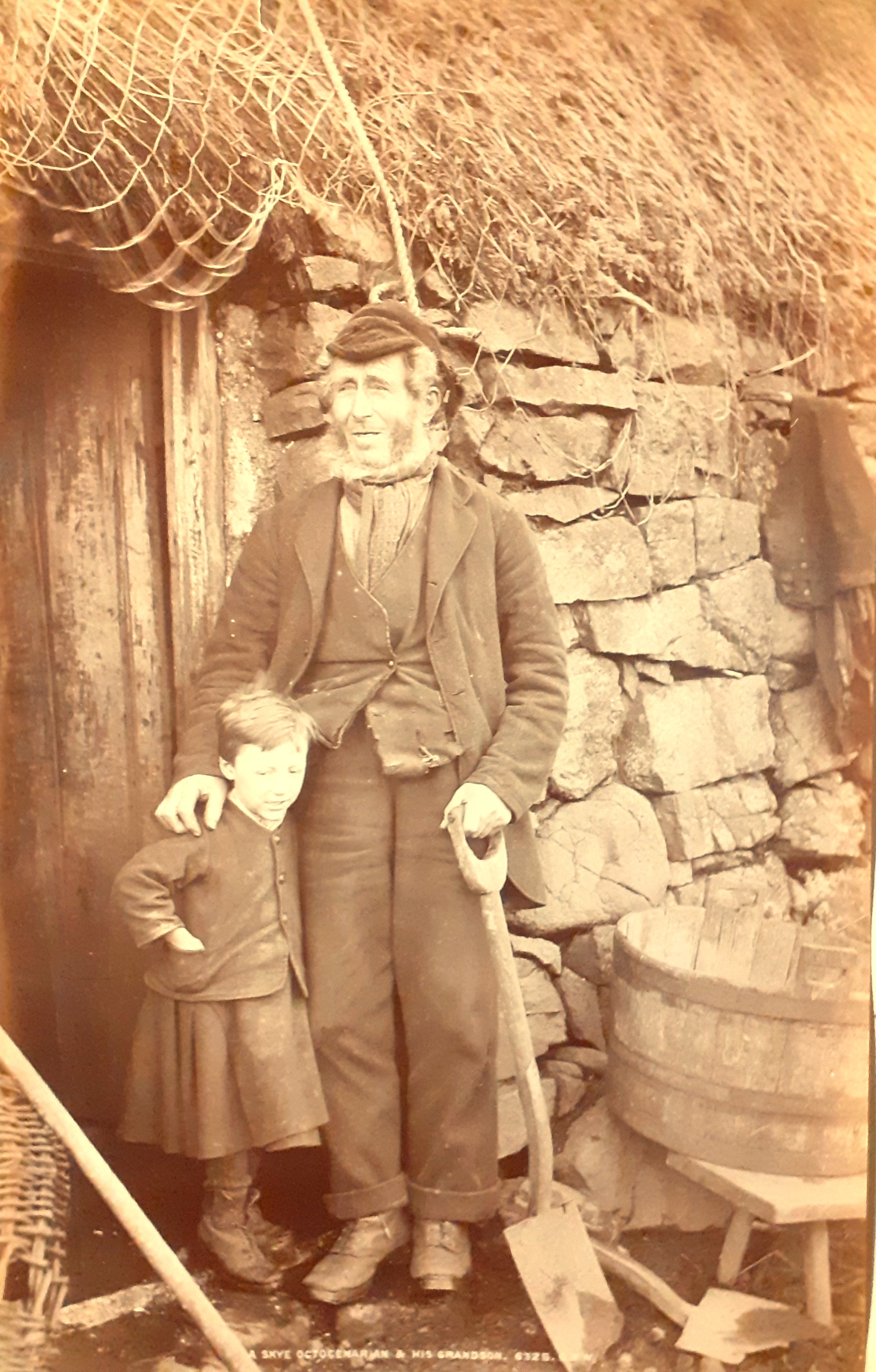 Albumina originale"Octogenarian" Fotografi Georg Washington Wilson &amp; co Aberdeen Scozia …