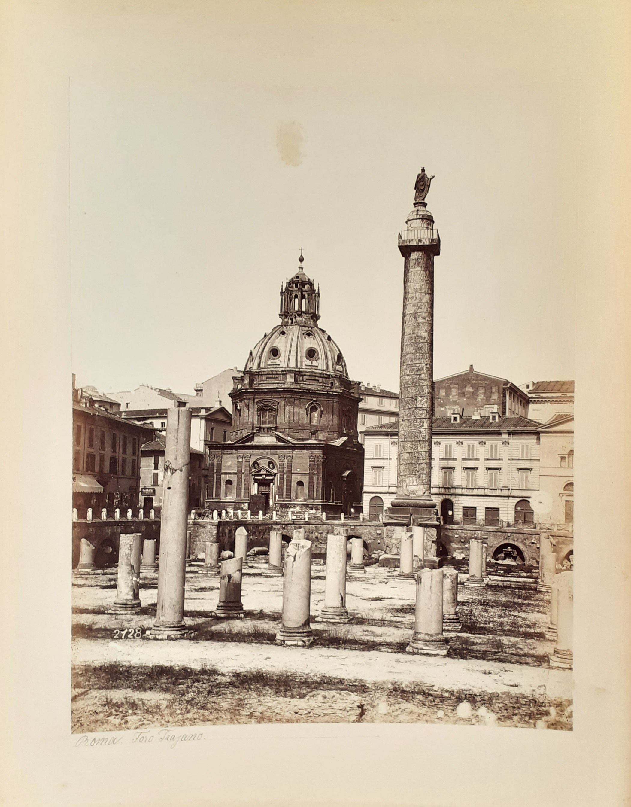 Albumina originale Roma Foro Traiano 1880 circa