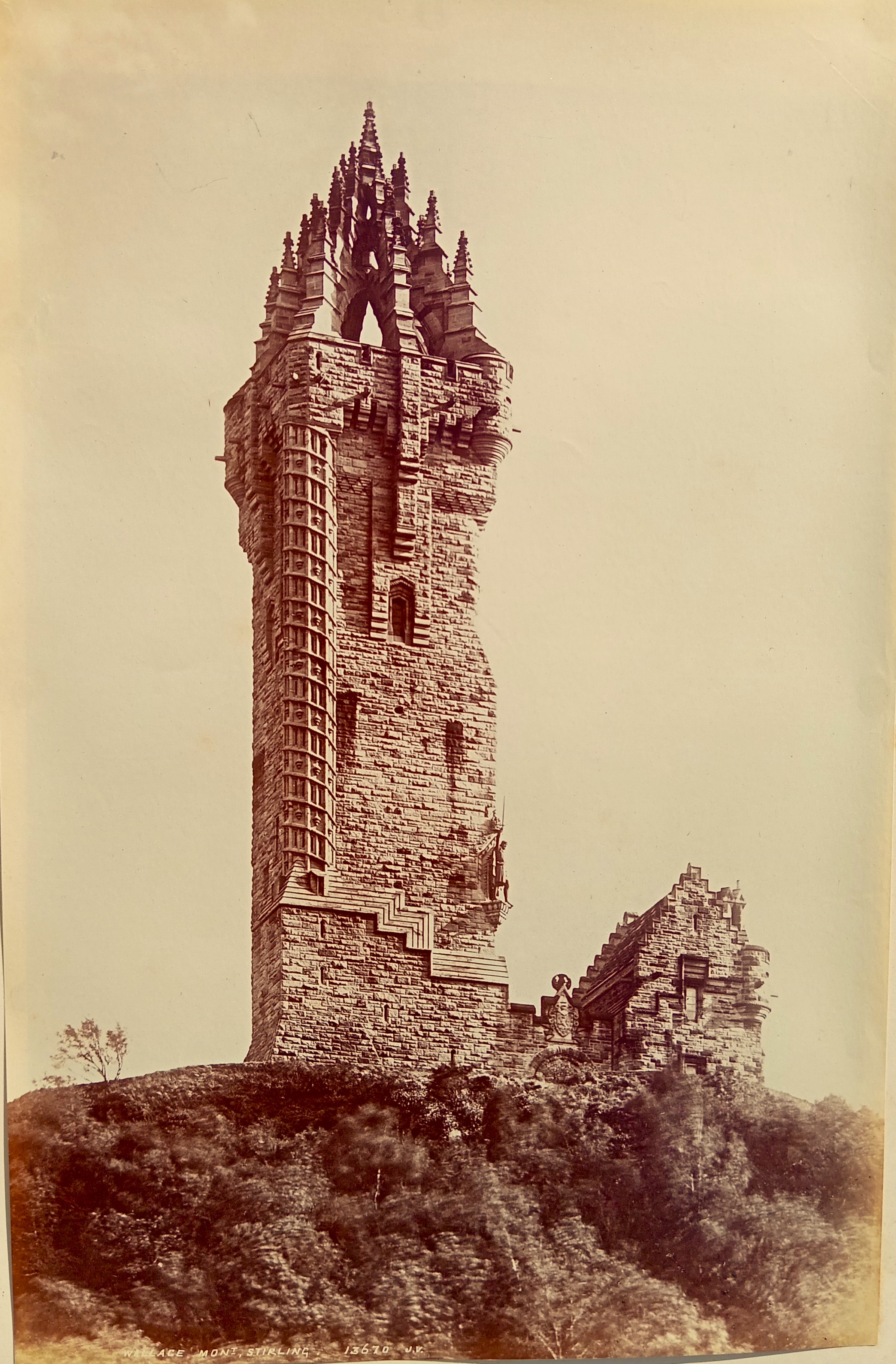 Albumina originale Wallage Mont Stirling fotografo James Valentine 1875 ca