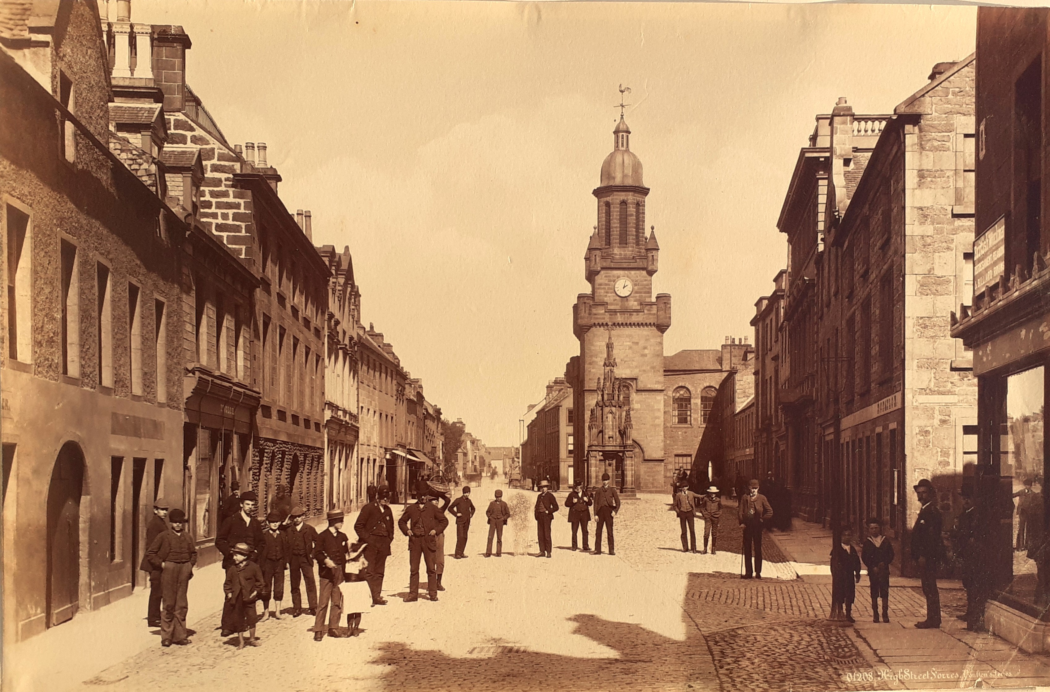 Albumina storica originale Forres Scozia photo Poulton's Series 1895 ca.