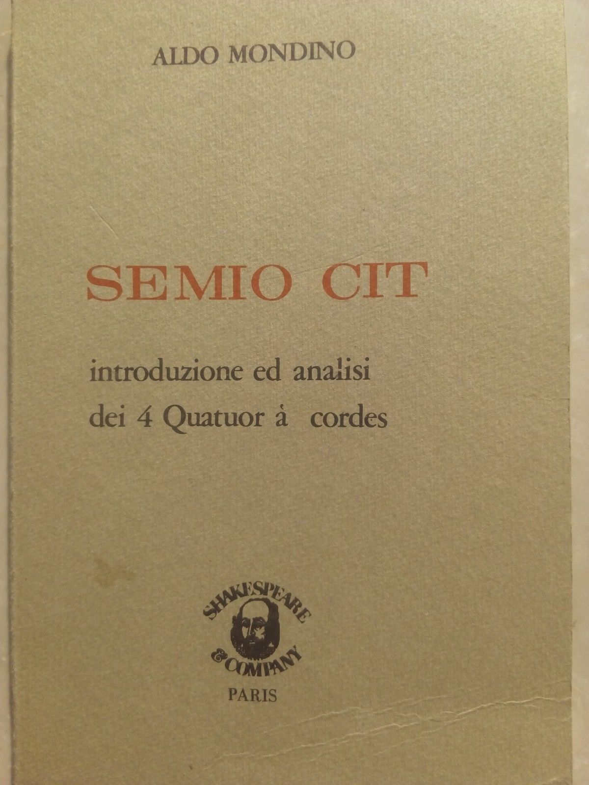 Aldo Mondino "Semio Cit" Shakespeare art Paris 1977 ? s.d.
