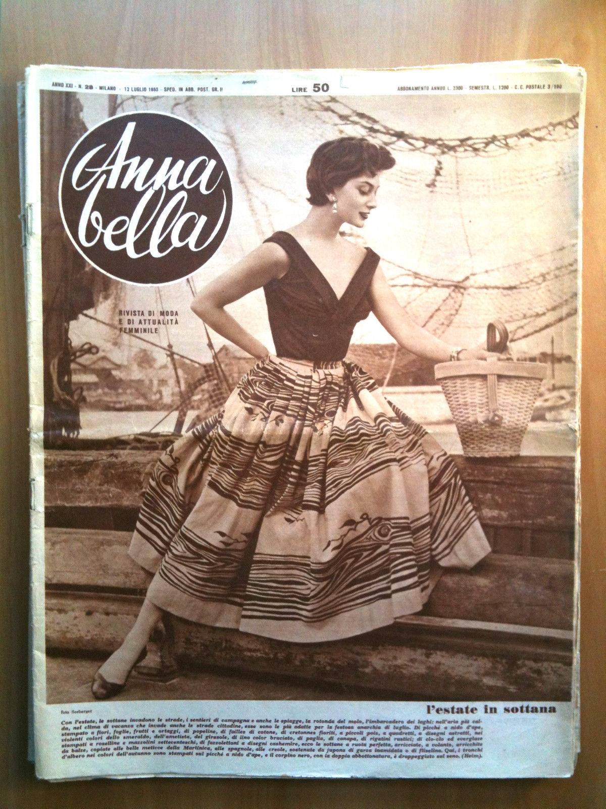 Anna bella anno XXI n^ 28 - 12 luglio 1953