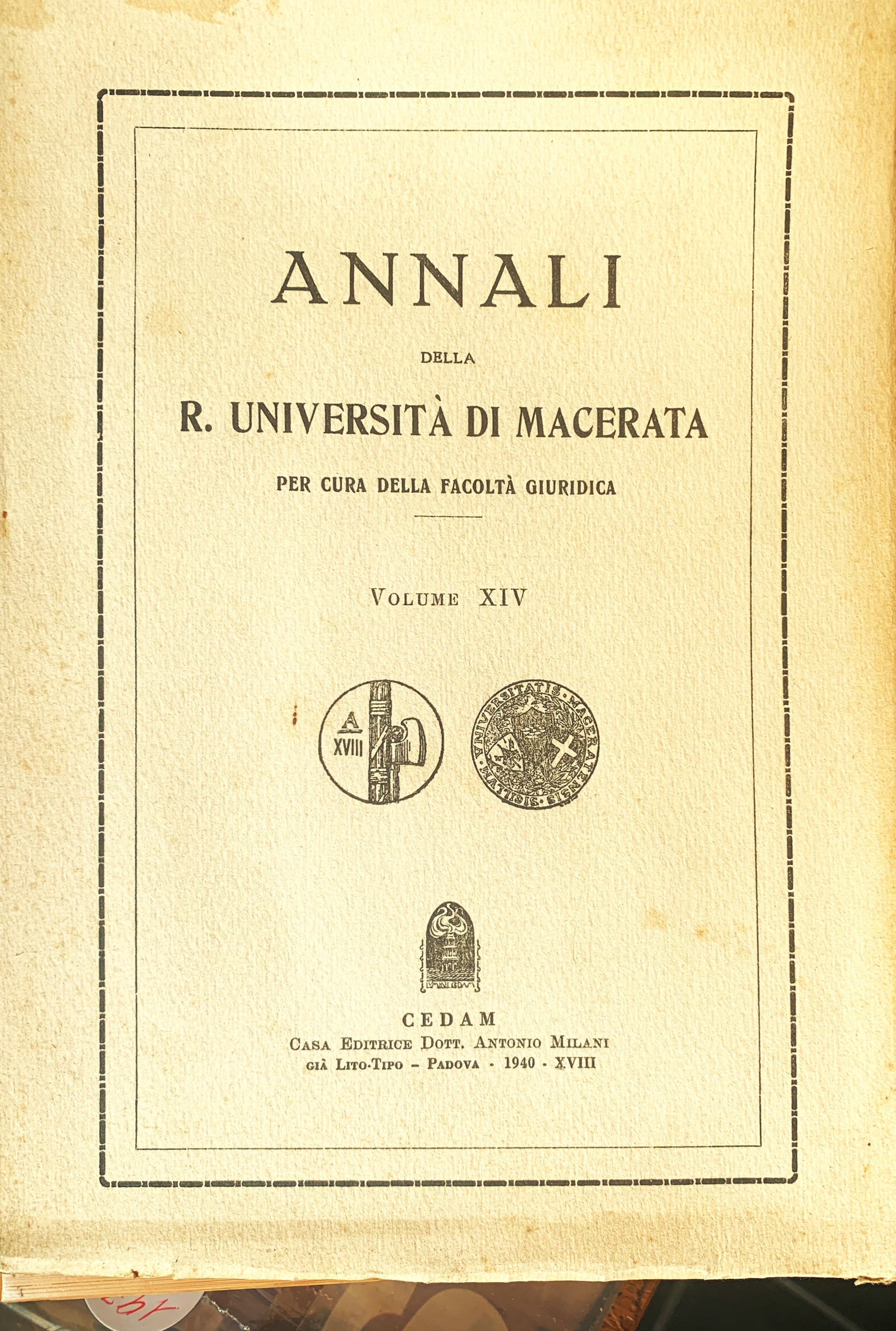 Annali della R. Università di Macerata