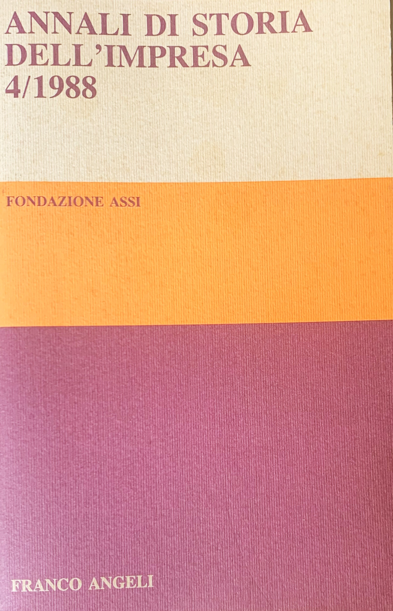 Annali di Storia dell'Impresa. 4