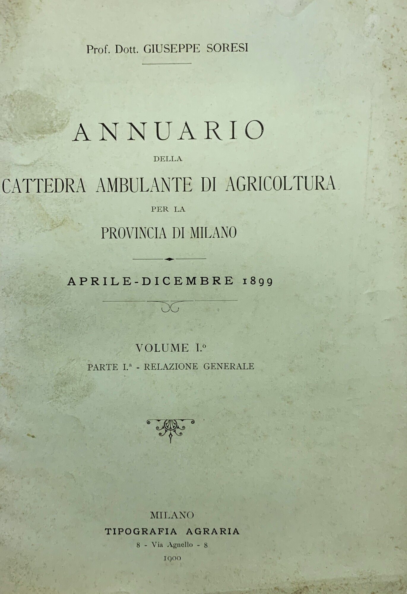 Annuario della cattedra Ambulante di Agricoltura per la Provincia di …