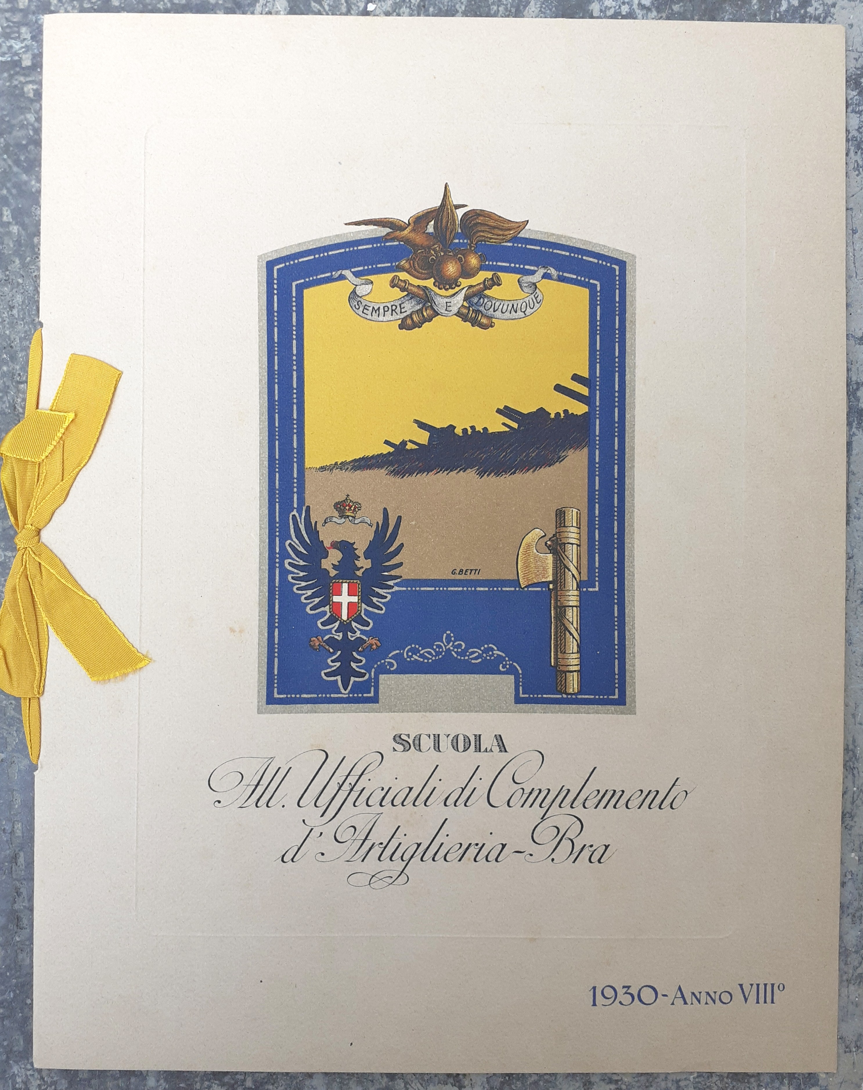 Annuario Scuola Ufficiali di Complemento d'Artiglieria - Bra 1930